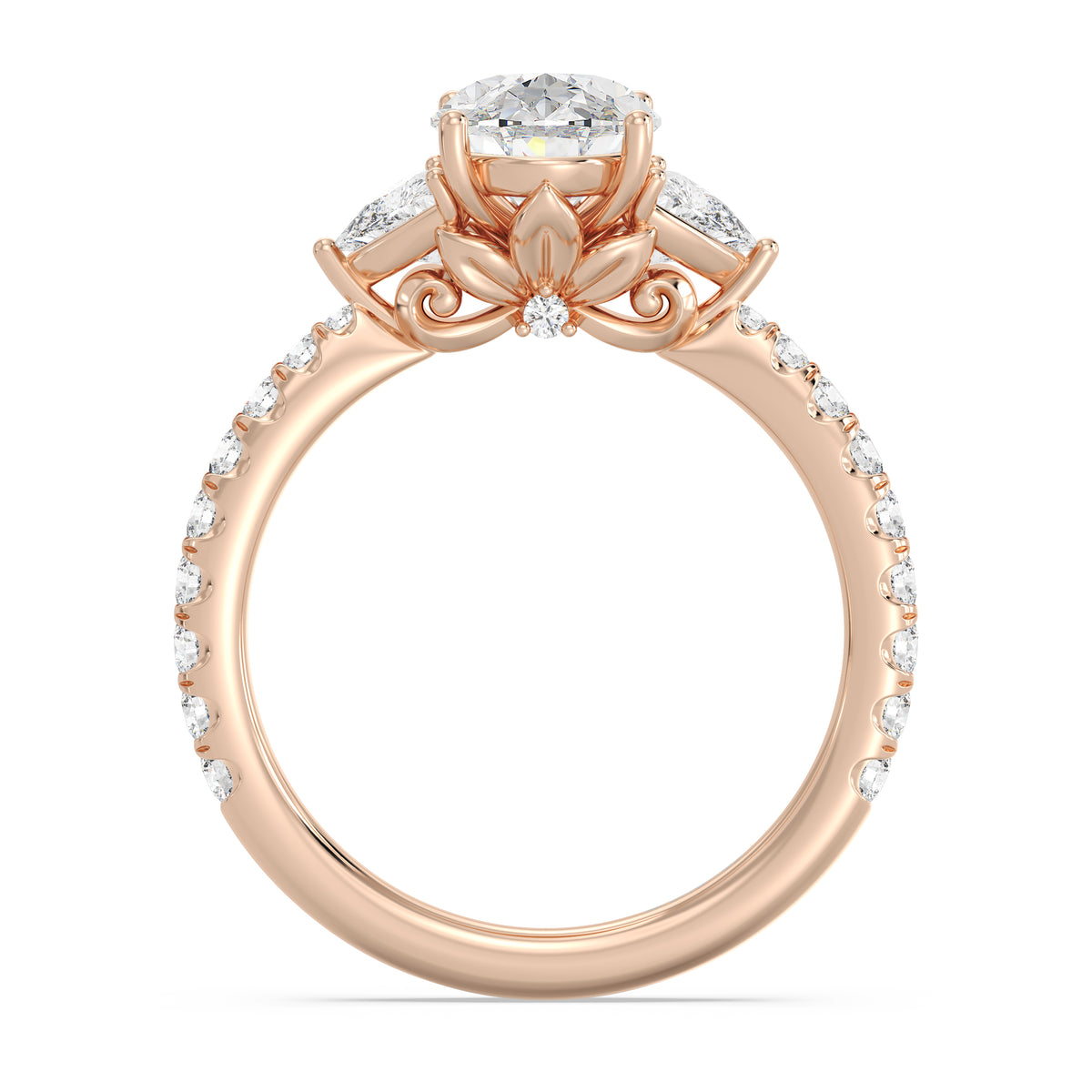 Enchanted Star Lab Grown Diamond And 14K Gold, Disney's Rapunzel Three Stone Engagement Ring
