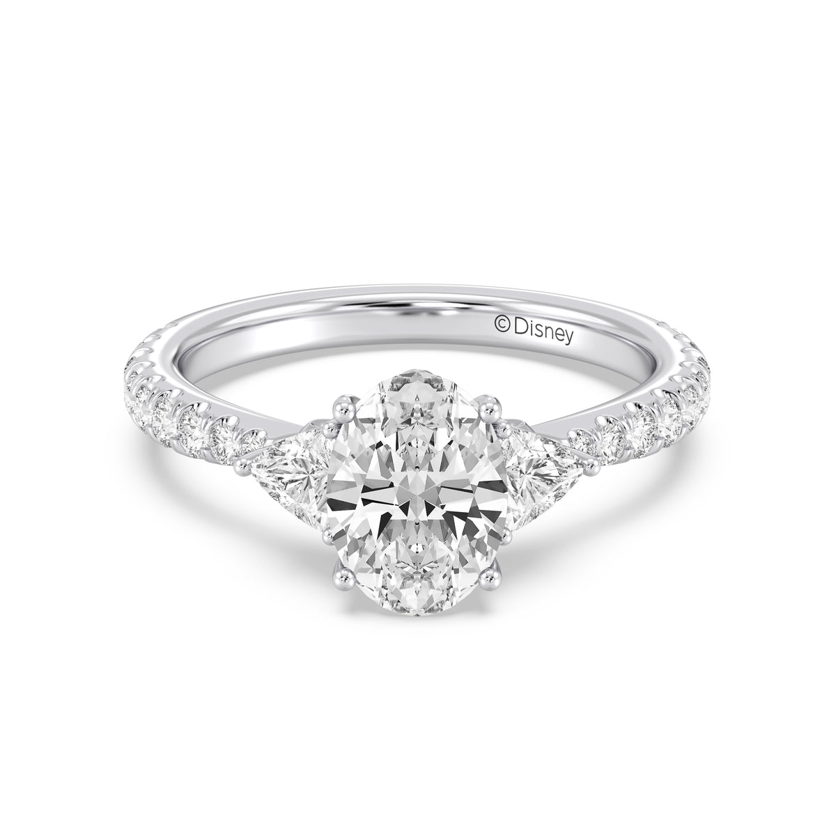 Enchanted Star Lab Grown Diamond And 14K Gold, Disney's Rapunzel Three Stone Engagement Ring