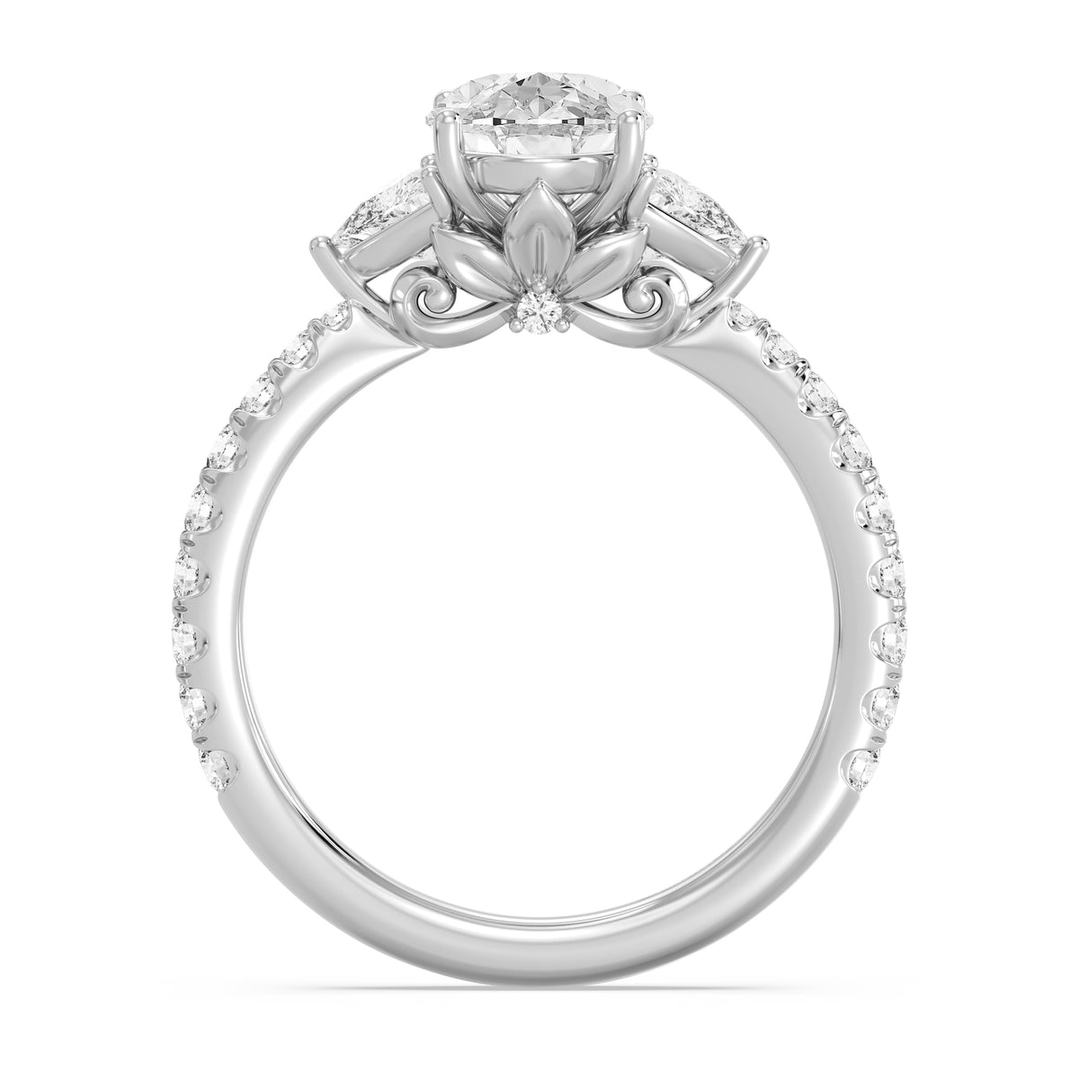 Enchanted Star Lab Grown Diamond And 14K Gold, Disney's Rapunzel Three Stone Engagement Ring