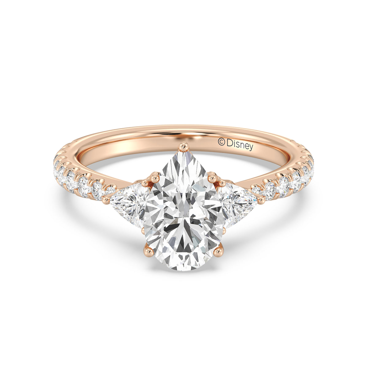 Enchanted Star Lab Grown Diamond And 14K Gold, Disney's Rapunzel Three Stone Engagement Ring