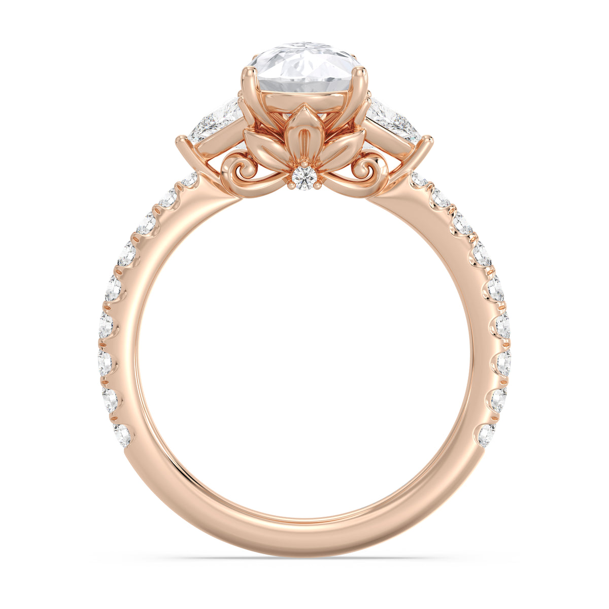 Enchanted Star Lab Grown Diamond And 14K Gold, Disney's Rapunzel Three Stone Engagement Ring