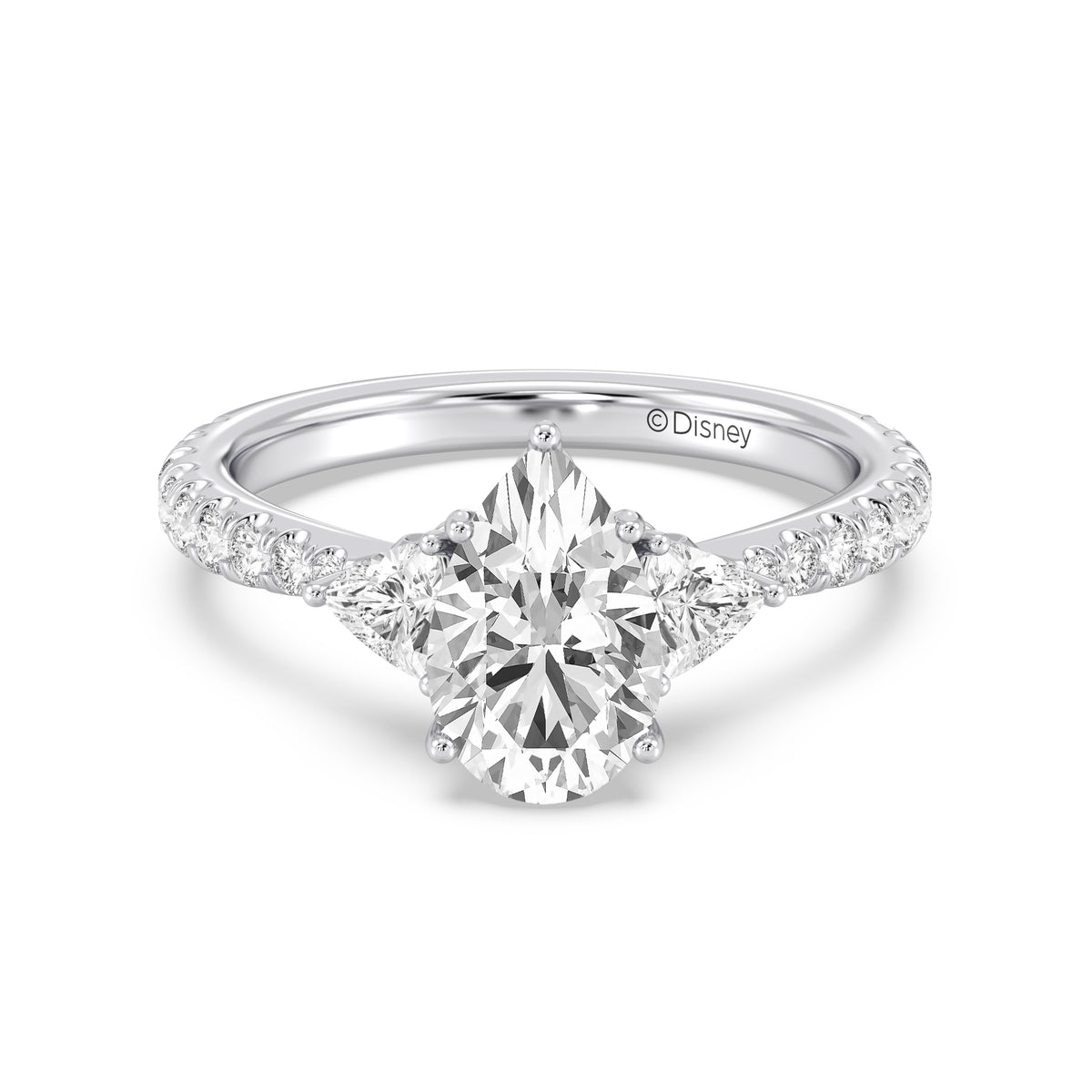 Enchanted Star Lab Grown Diamond And 14K Gold, Disney's Rapunzel Three Stone Engagement Ring