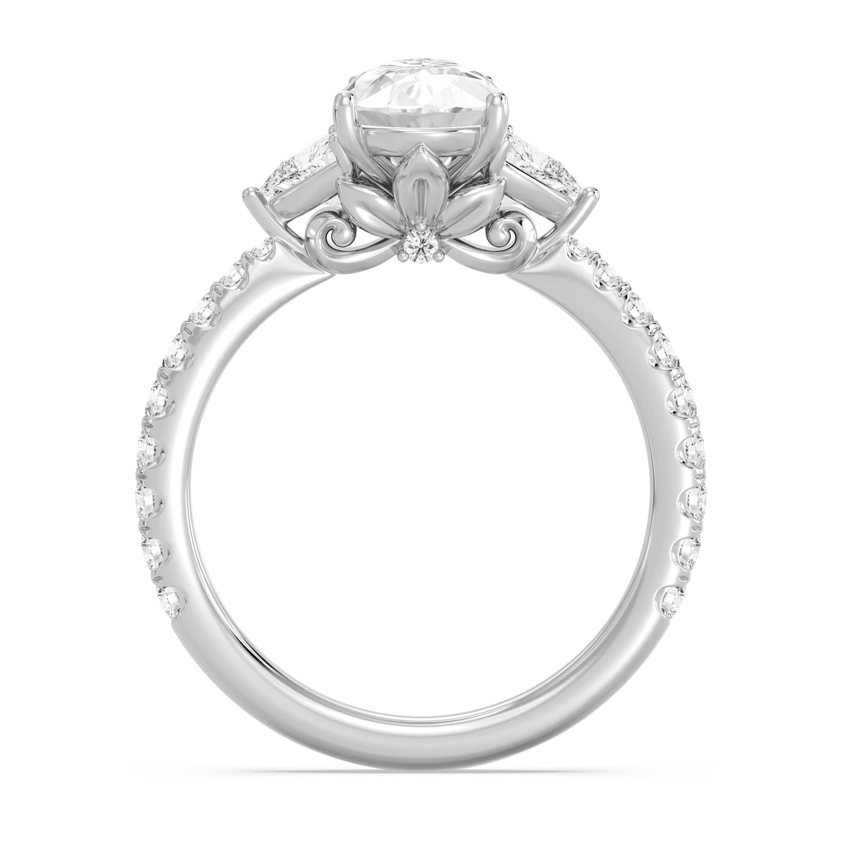 Enchanted Star Lab Grown Diamond And 14K Gold, Disney's Rapunzel Three Stone Engagement Ring