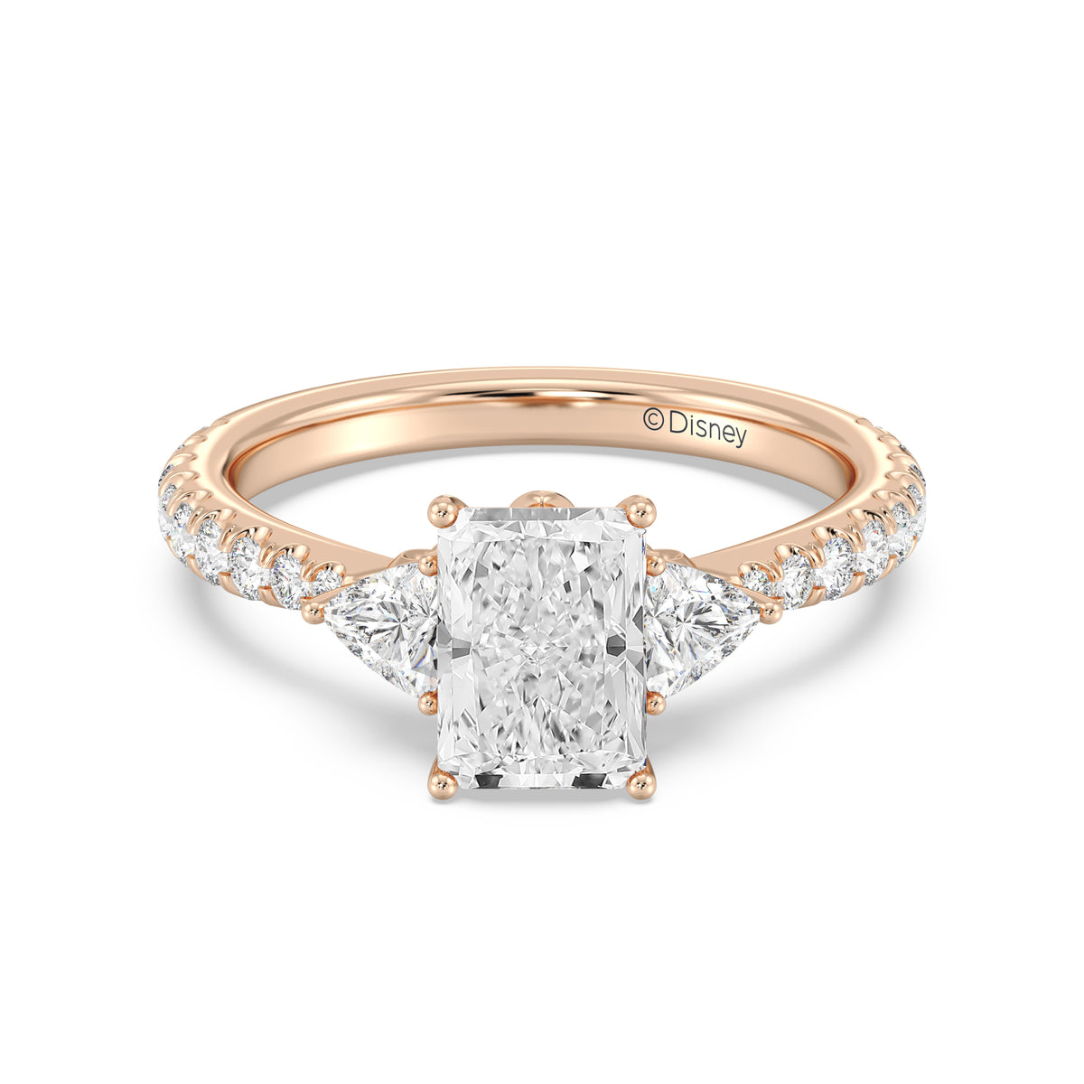 Enchanted Star Lab Grown Diamond And 14K Gold, Disney's Rapunzel Three Stone Engagement Ring