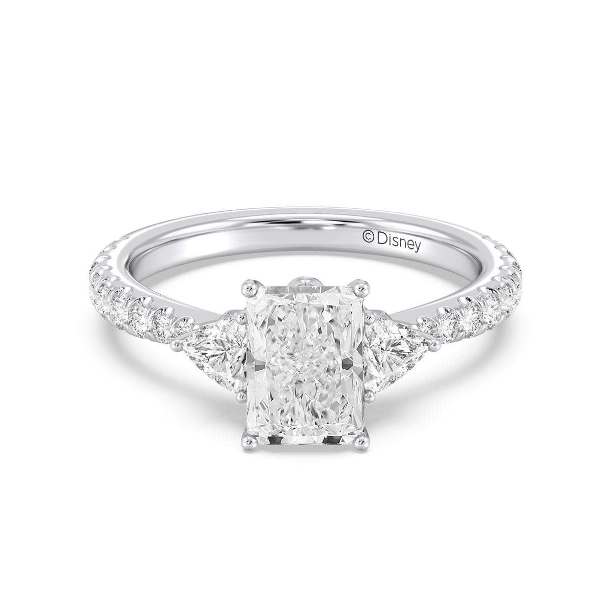 Enchanted Star Lab Grown Diamond And 14K Gold, Disney's Rapunzel Three Stone Engagement Ring