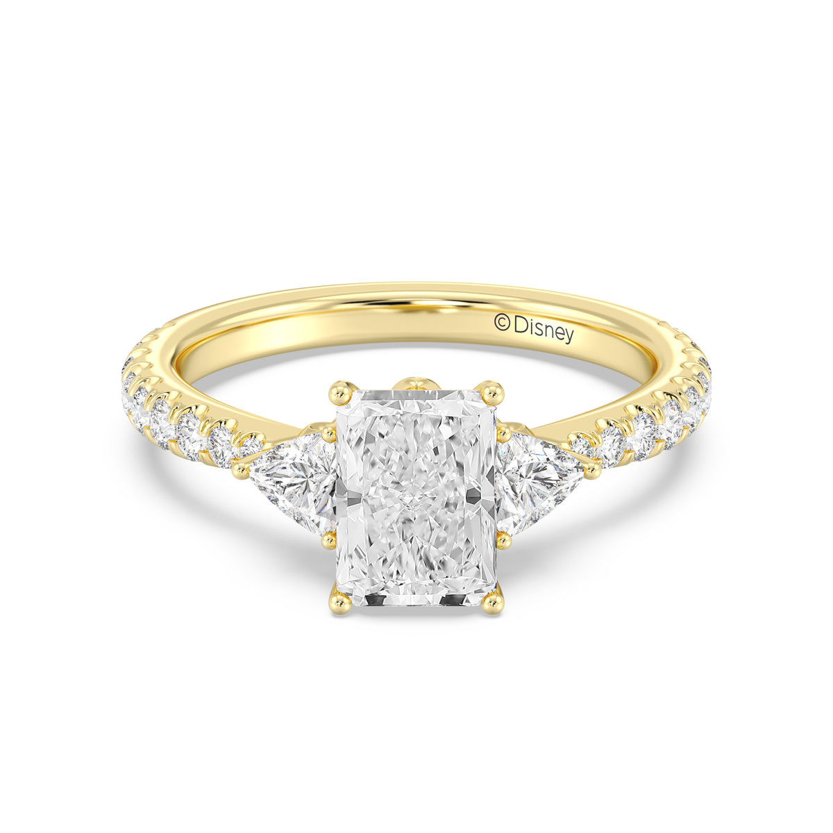 Enchanted Star Lab Grown Diamond And 14K Gold, Disney's Rapunzel Three Stone Engagement Ring
