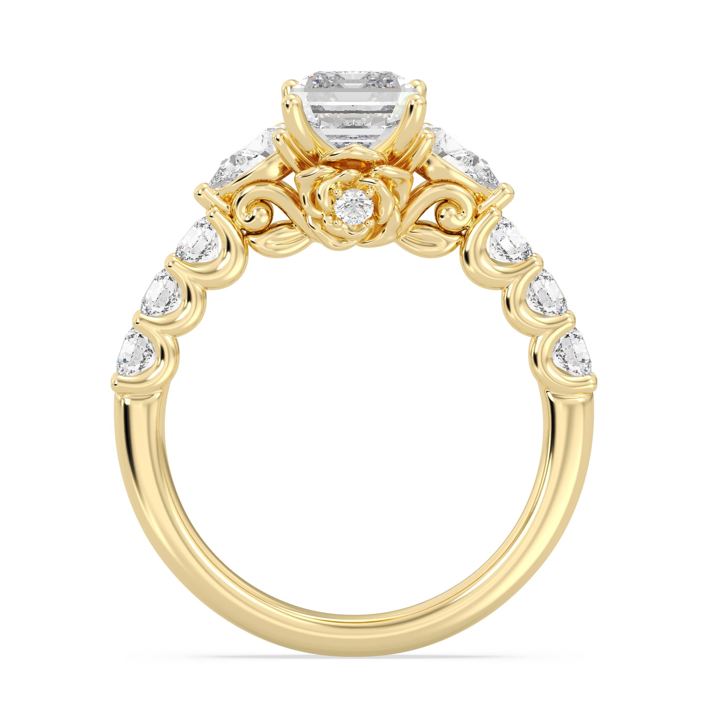 Enchanted Star Lab Grown Diamond 14K Gold Belle Gallery Engagement Ring