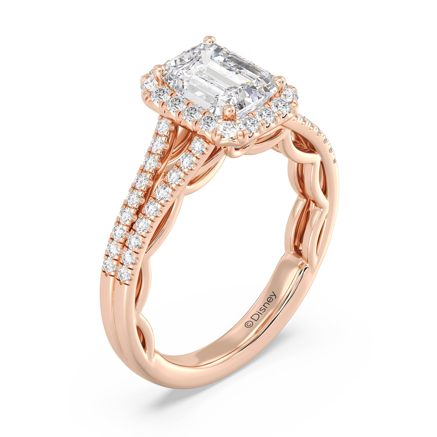 Enchanted Star Lab Grown Diamond 14K Gold Cinderella Engagement Ring Set
