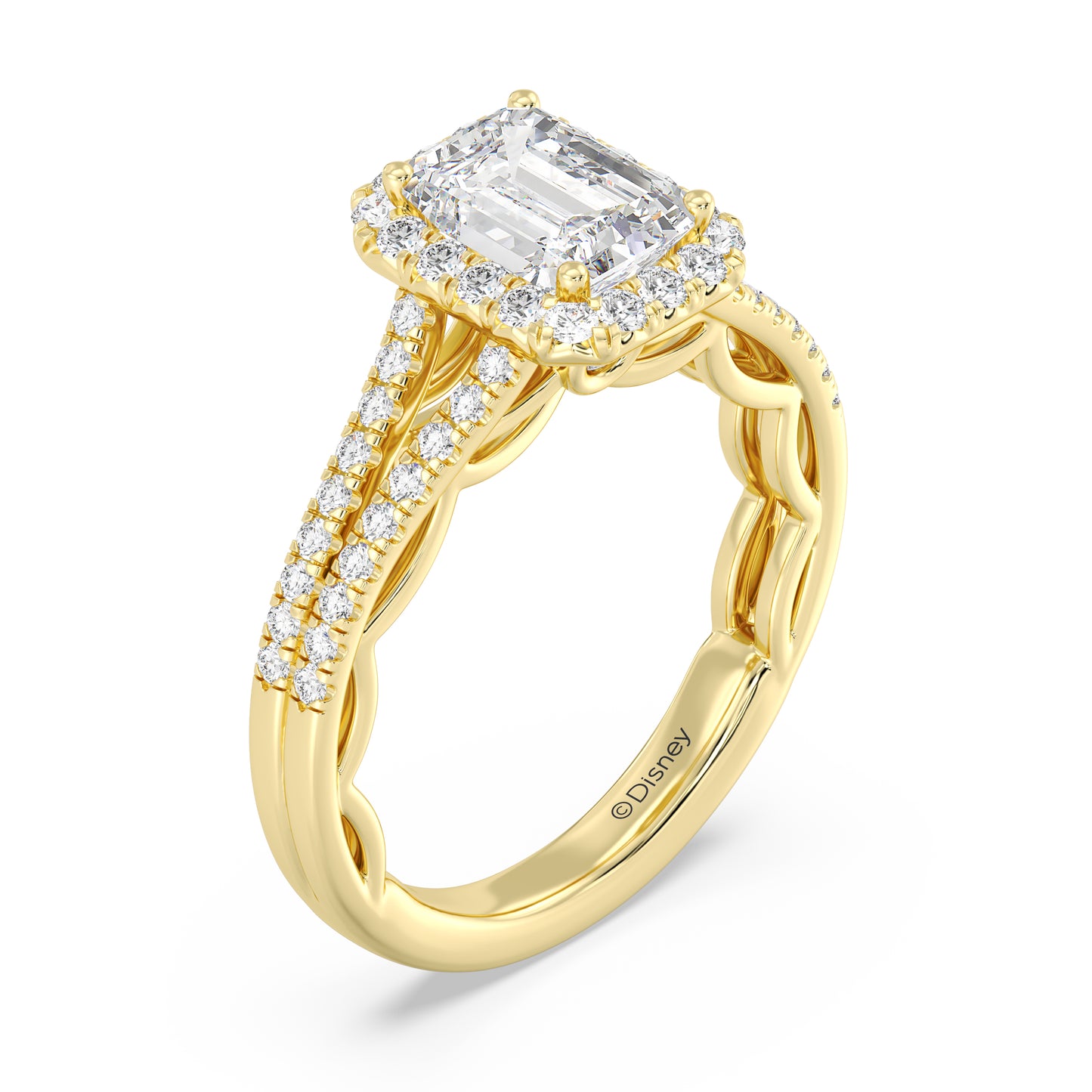 Enchanted Star Lab Grown Diamond 14K Gold Cinderella Engagement Ring Set