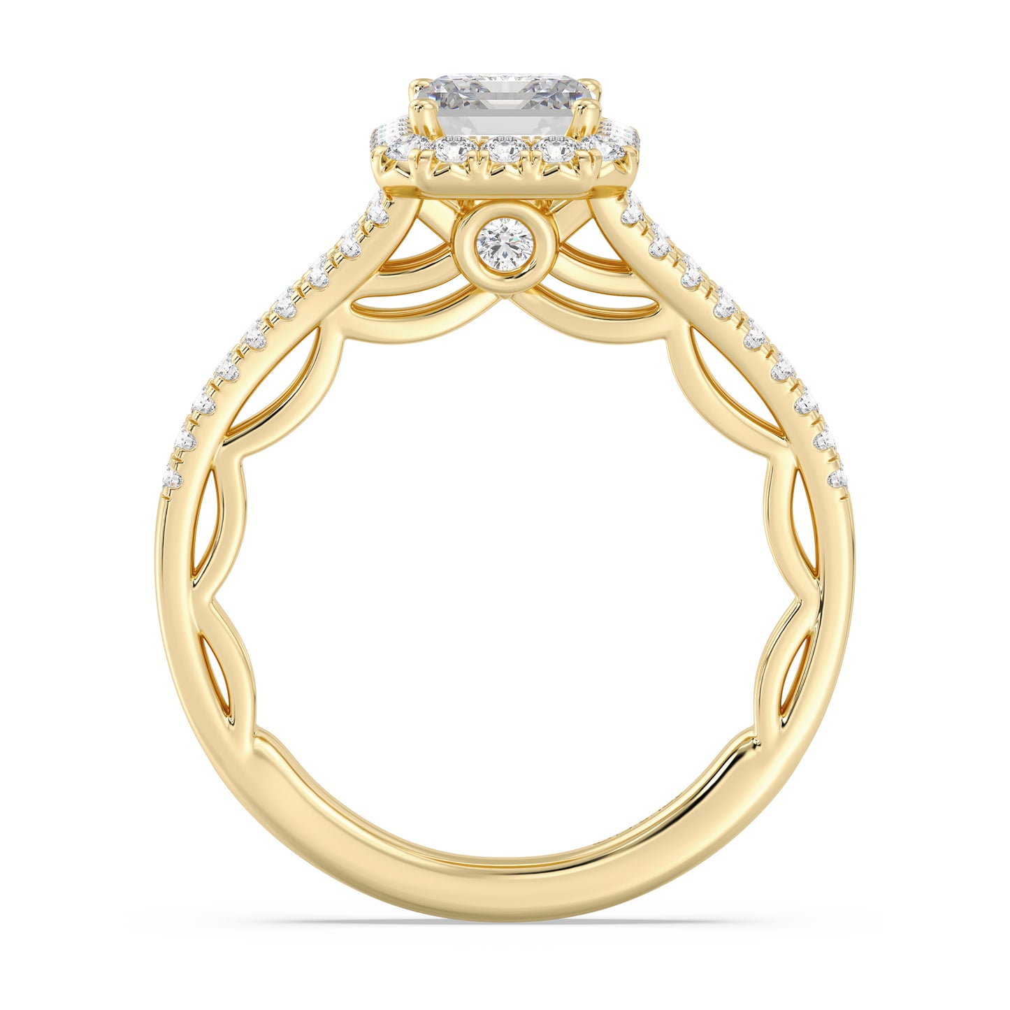 Enchanted Star Lab Grown Diamond 14K Gold Cinderella Engagement Ring Set