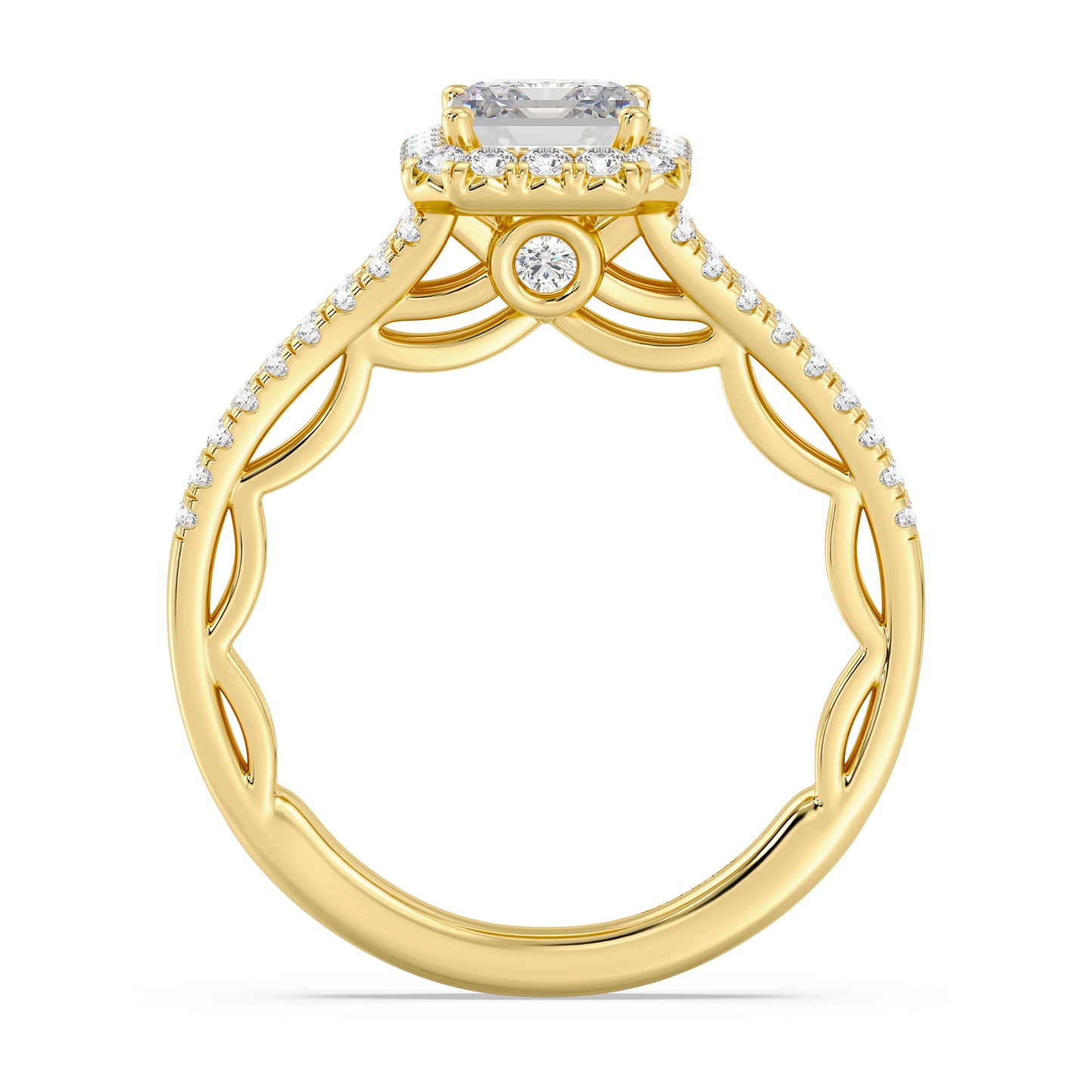 Enchanted Star Lab Grown Diamond 14K Gold Cinderella Engagement Ring Set