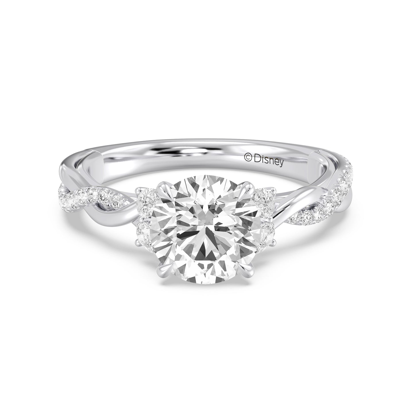 Enchanted Star Lab Grown Diamond And 14K Gold Disney Princess Rapunzel Twist Engagement Ring