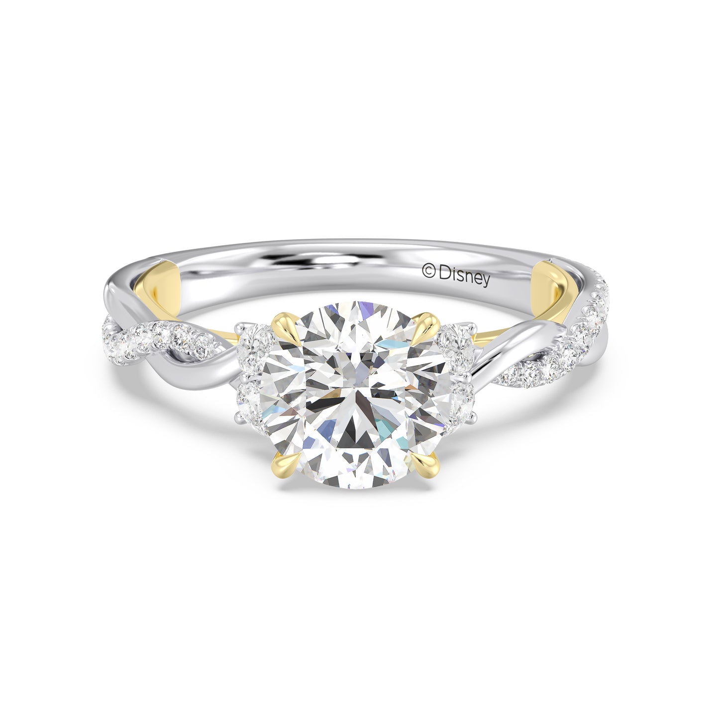 Enchanted Star Lab Grown Diamond And 14K Gold Disney Princess Rapunzel Twist Engagement Ring