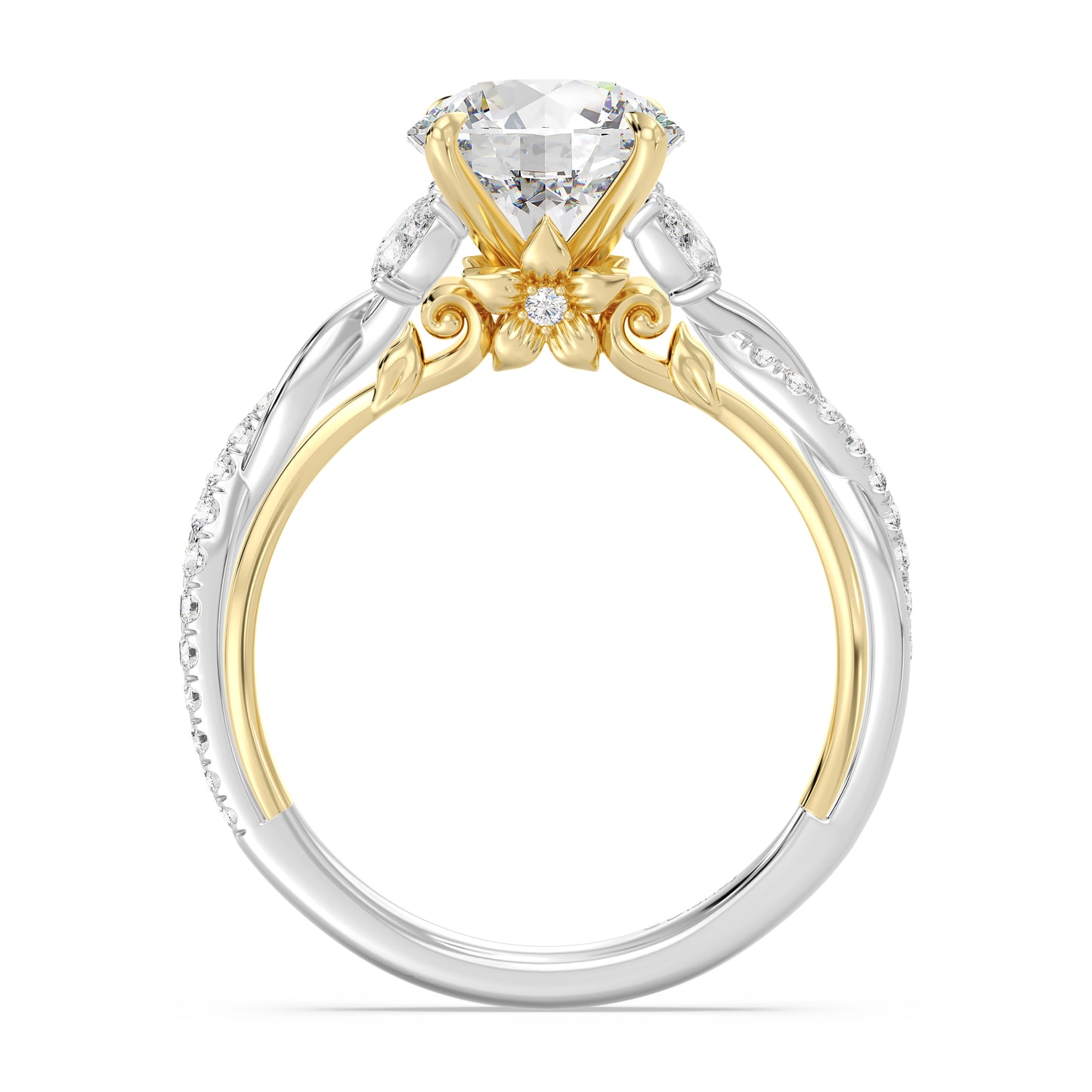 Enchanted Star Lab Grown Diamond And 14K Gold Disney Princess Rapunzel Twist Engagement Ring