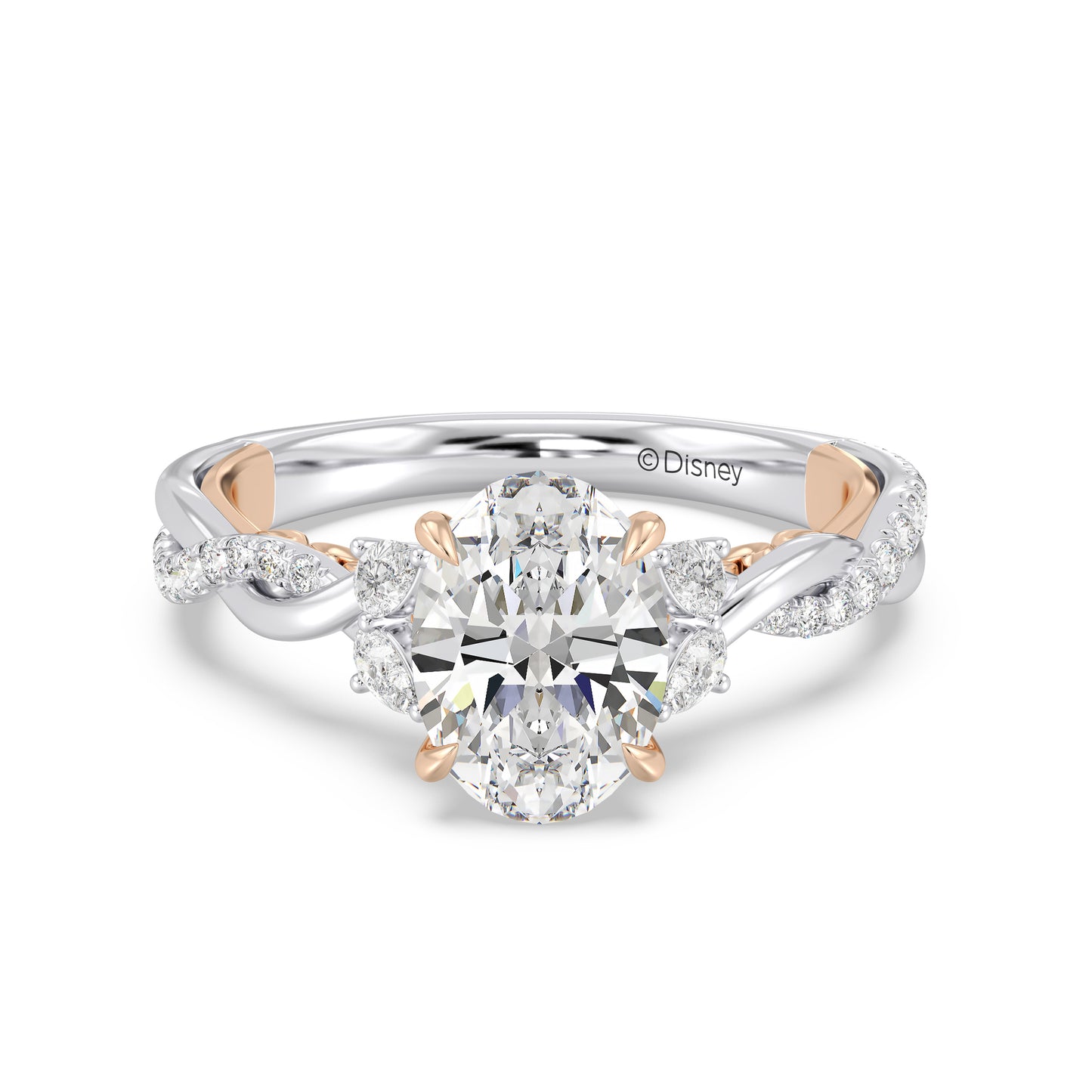 Enchanted Star Lab Grown Diamond And 14K Gold Disney Princess Rapunzel Twist Engagement Ring