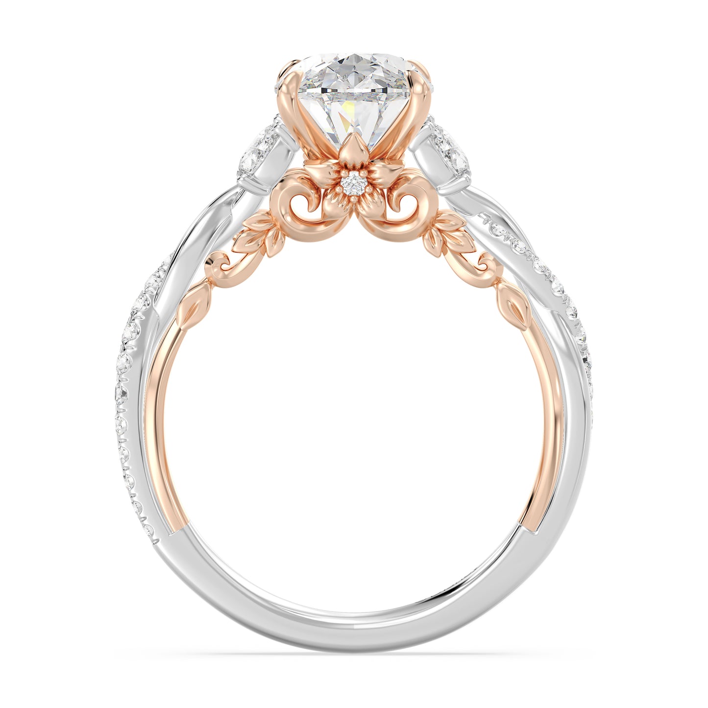 Enchanted Star Lab Grown Diamond And 14K Gold Disney Princess Rapunzel Twist Engagement Ring