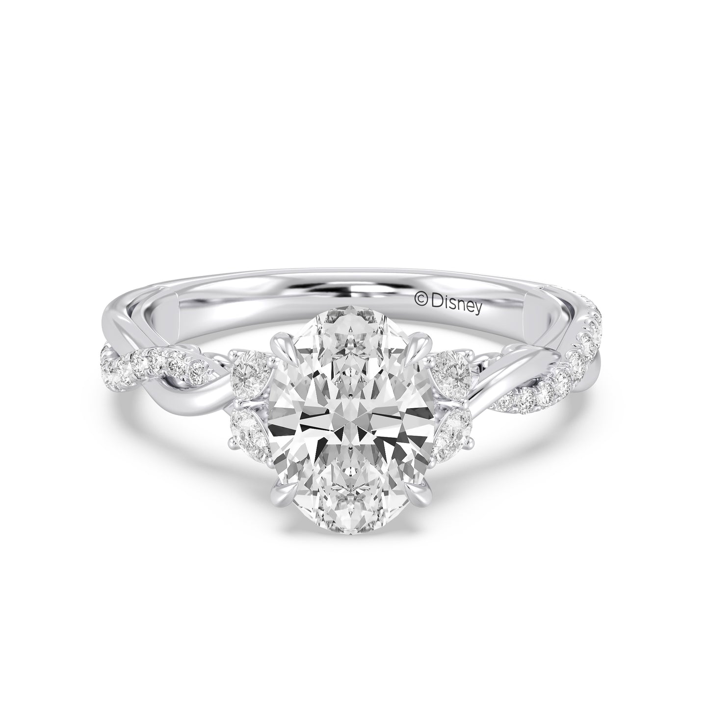 Enchanted Star Lab Grown Diamond And 14K Gold Disney Princess Rapunzel Twist Engagement Ring