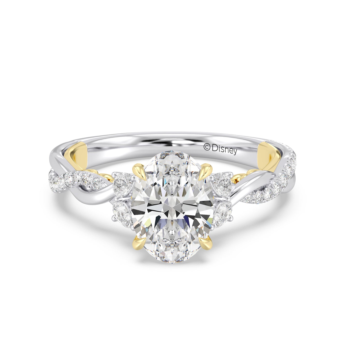 Enchanted Star Lab Grown Diamond And 14K Gold Disney Princess Rapunzel Twist Engagement Ring