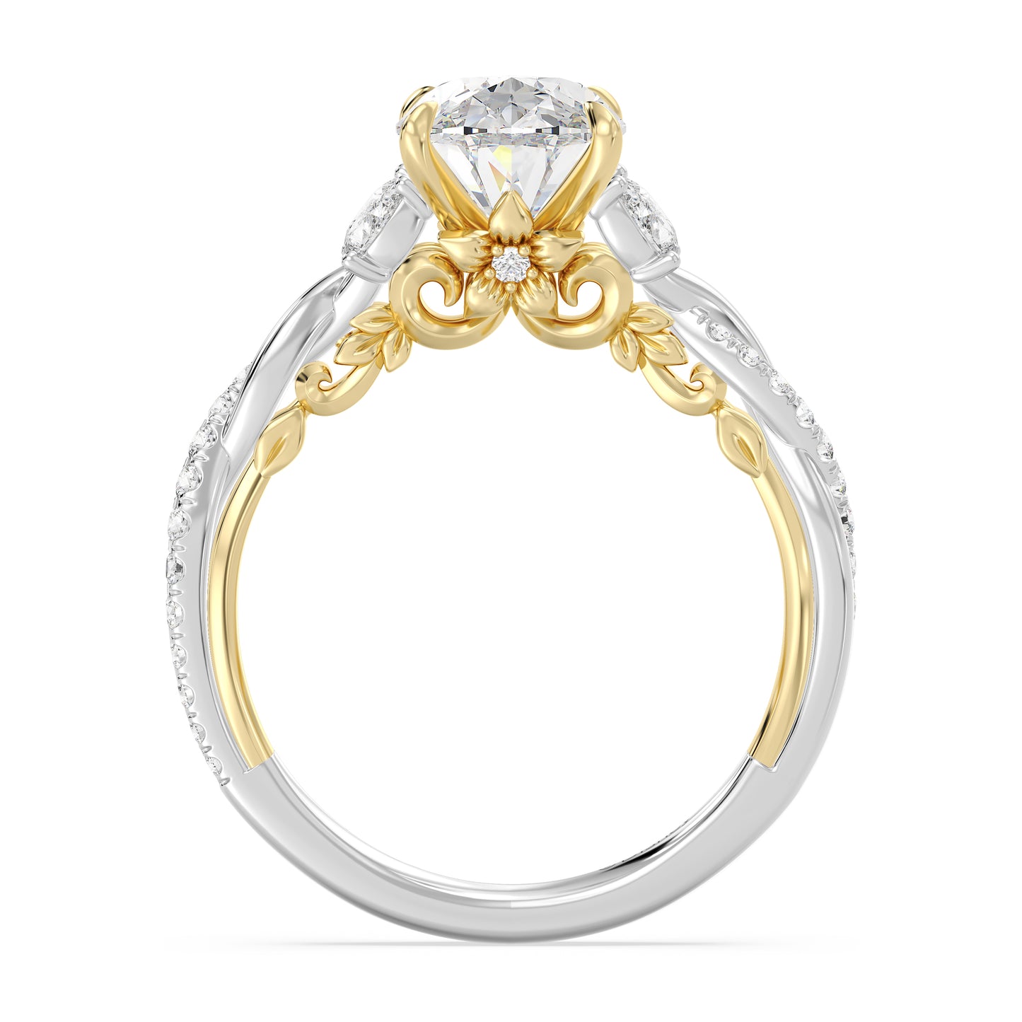 Enchanted Star Lab Grown Diamond And 14K Gold Disney Princess Rapunzel Twist Engagement Ring