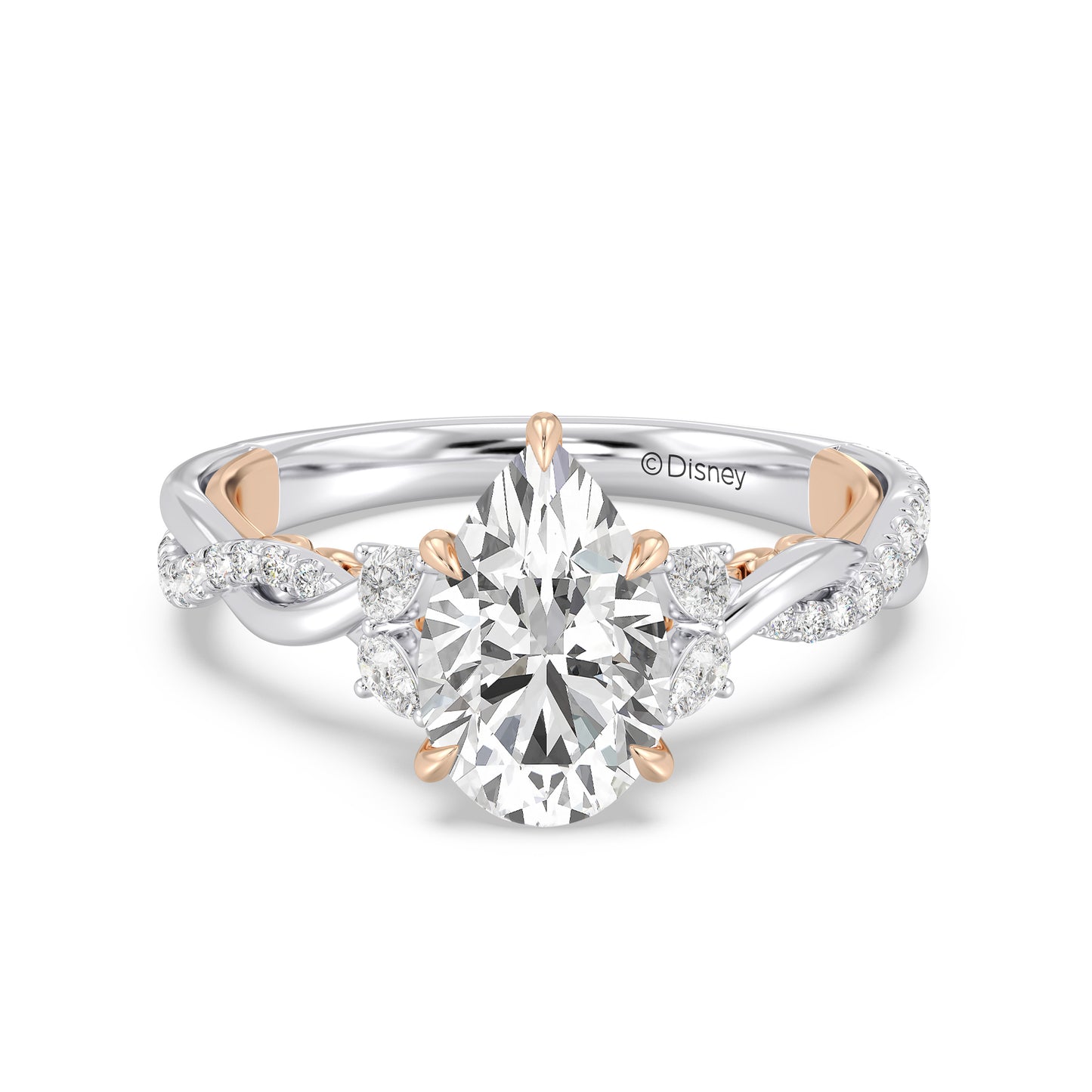 Enchanted Star Lab Grown Diamond And 14K Gold Disney Princess Rapunzel Twist Engagement Ring
