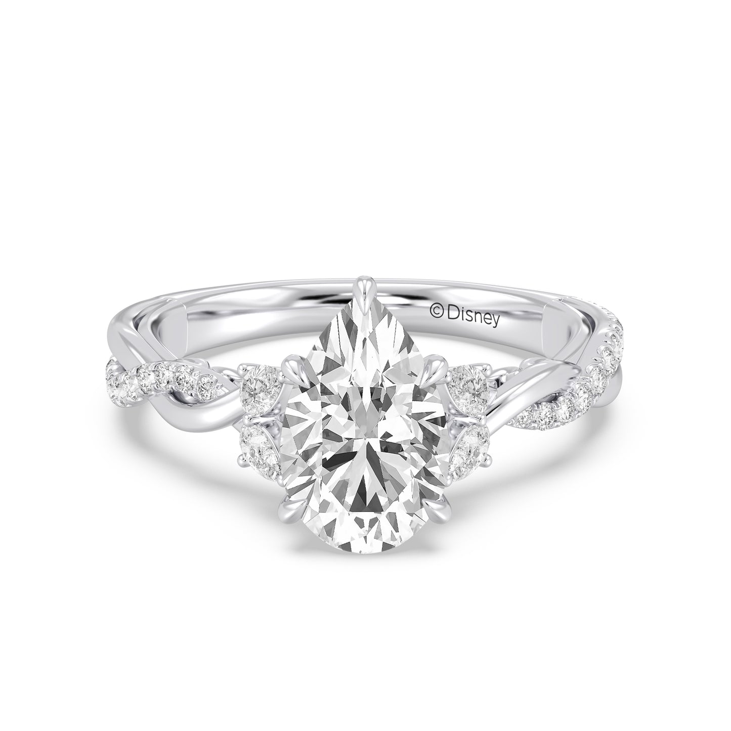 Enchanted Star Lab Grown Diamond And 14K Gold Disney Princess Rapunzel Twist Engagement Ring