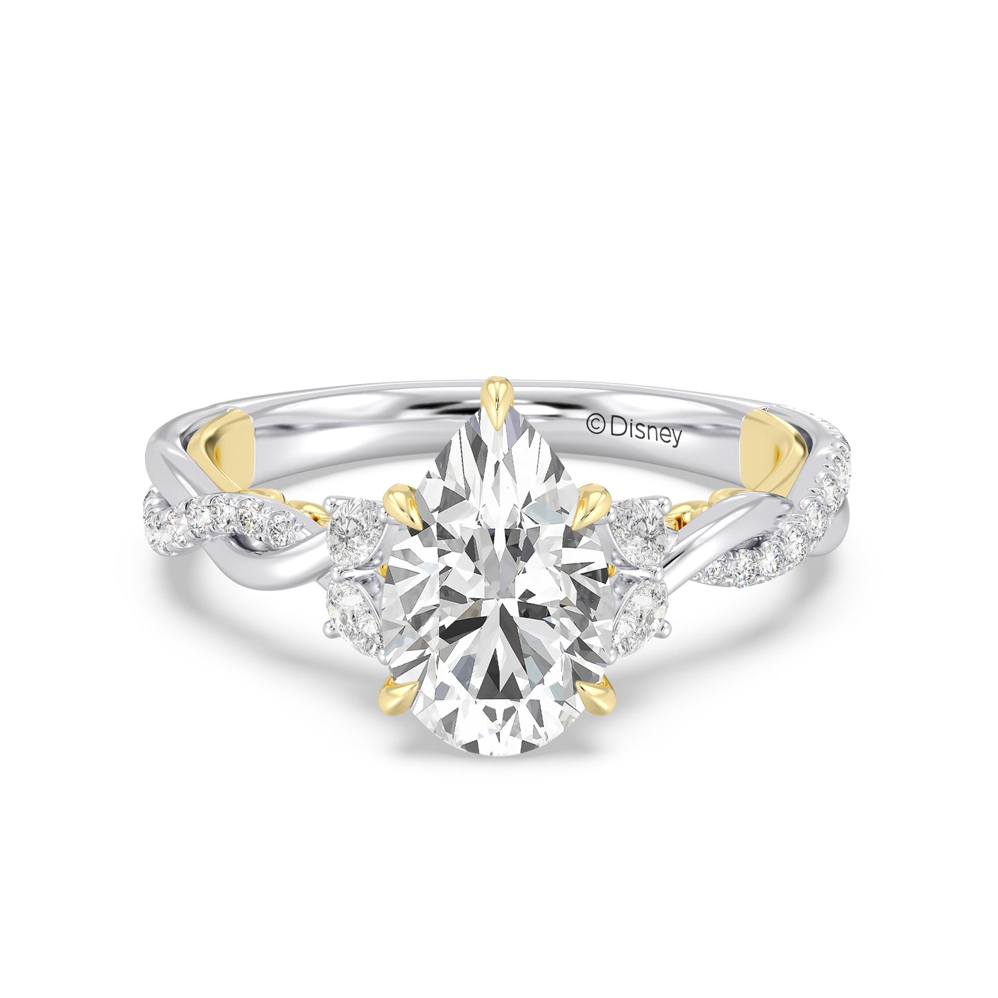 Enchanted Star Lab Grown Diamond And 14K Gold Disney Princess Rapunzel Twist Engagement Ring