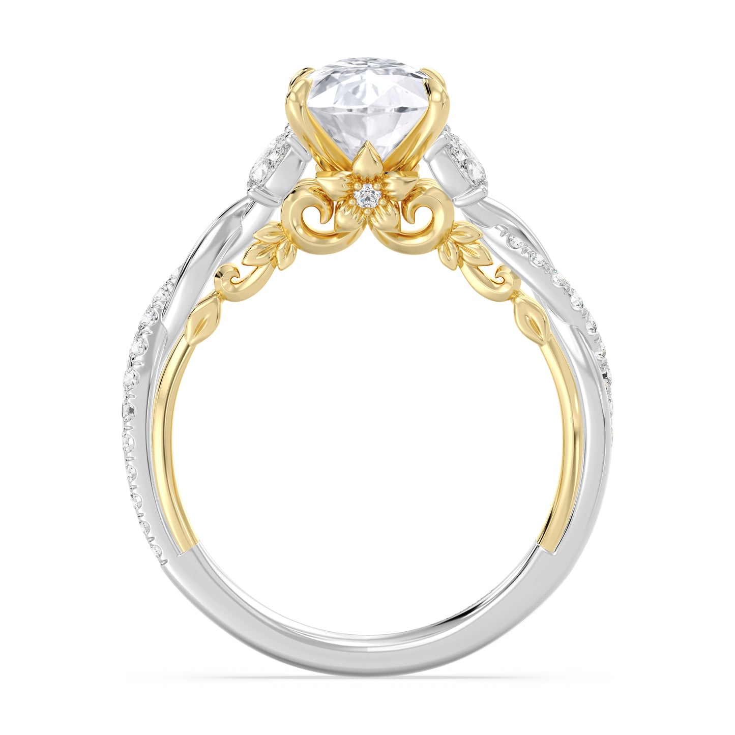 Enchanted Star Lab Grown Diamond And 14K Gold Disney Princess Rapunzel Twist Engagement Ring