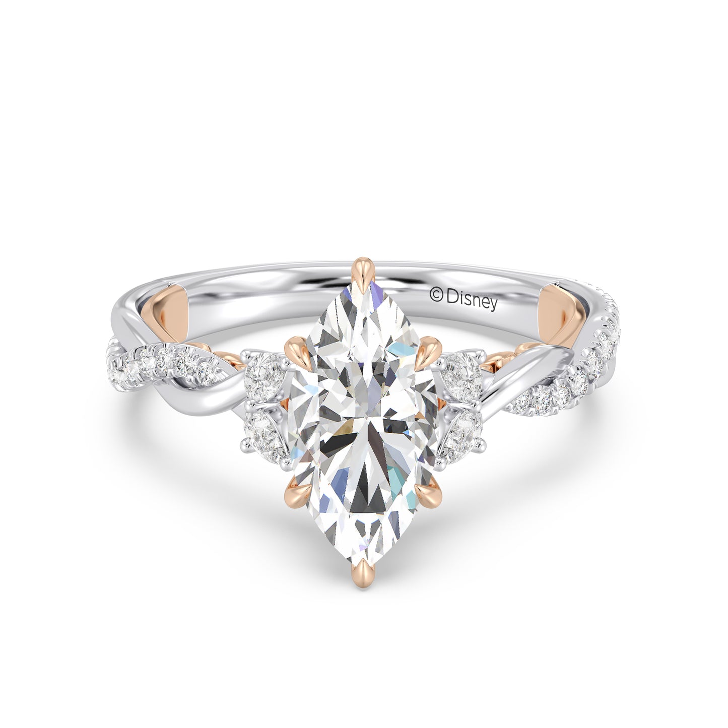 Enchanted Star Lab Grown Diamond And 14K Gold Disney Princess Rapunzel Twist Engagement Ring
