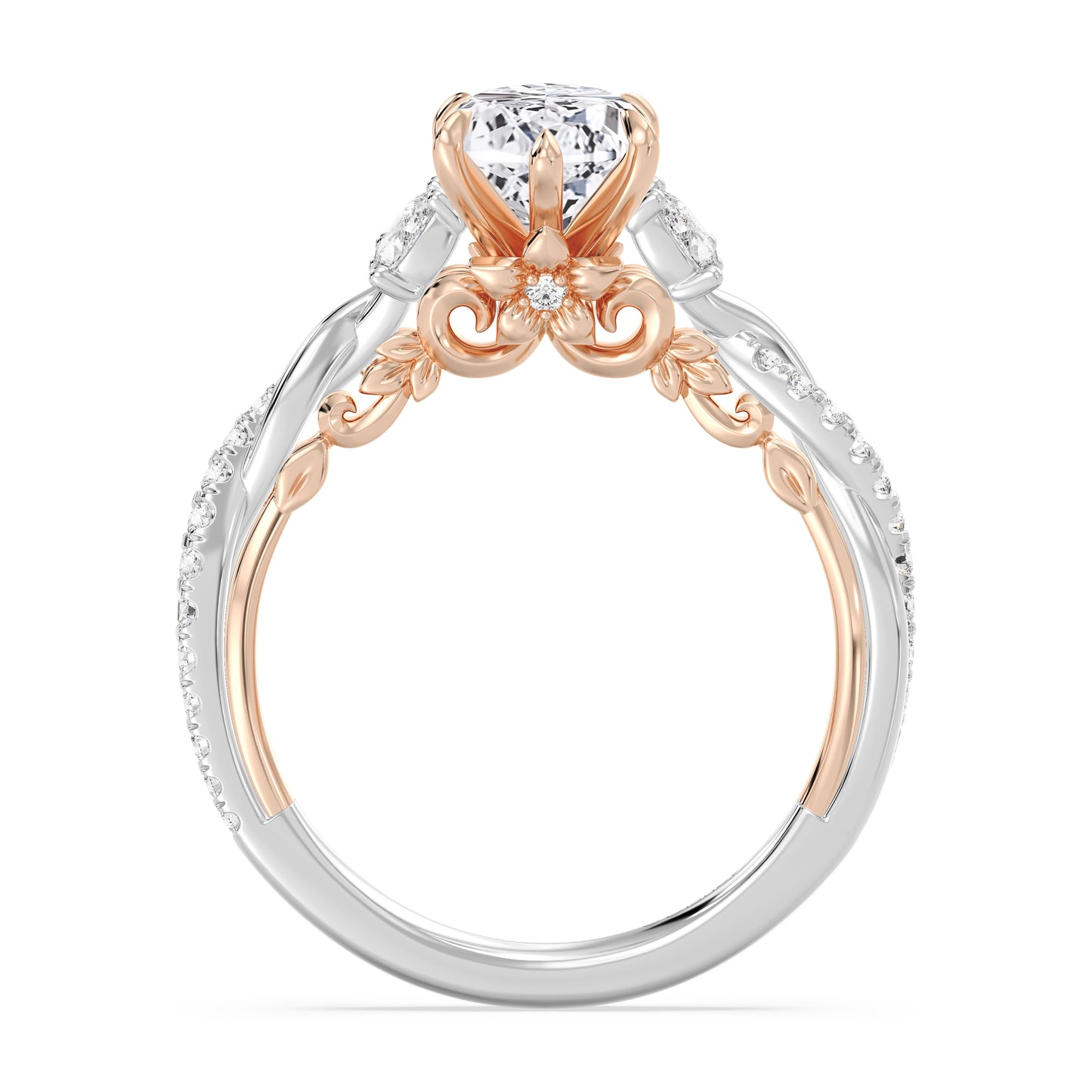 Enchanted Star Lab Grown Diamond And 14K Gold Disney Princess Rapunzel Twist Engagement Ring