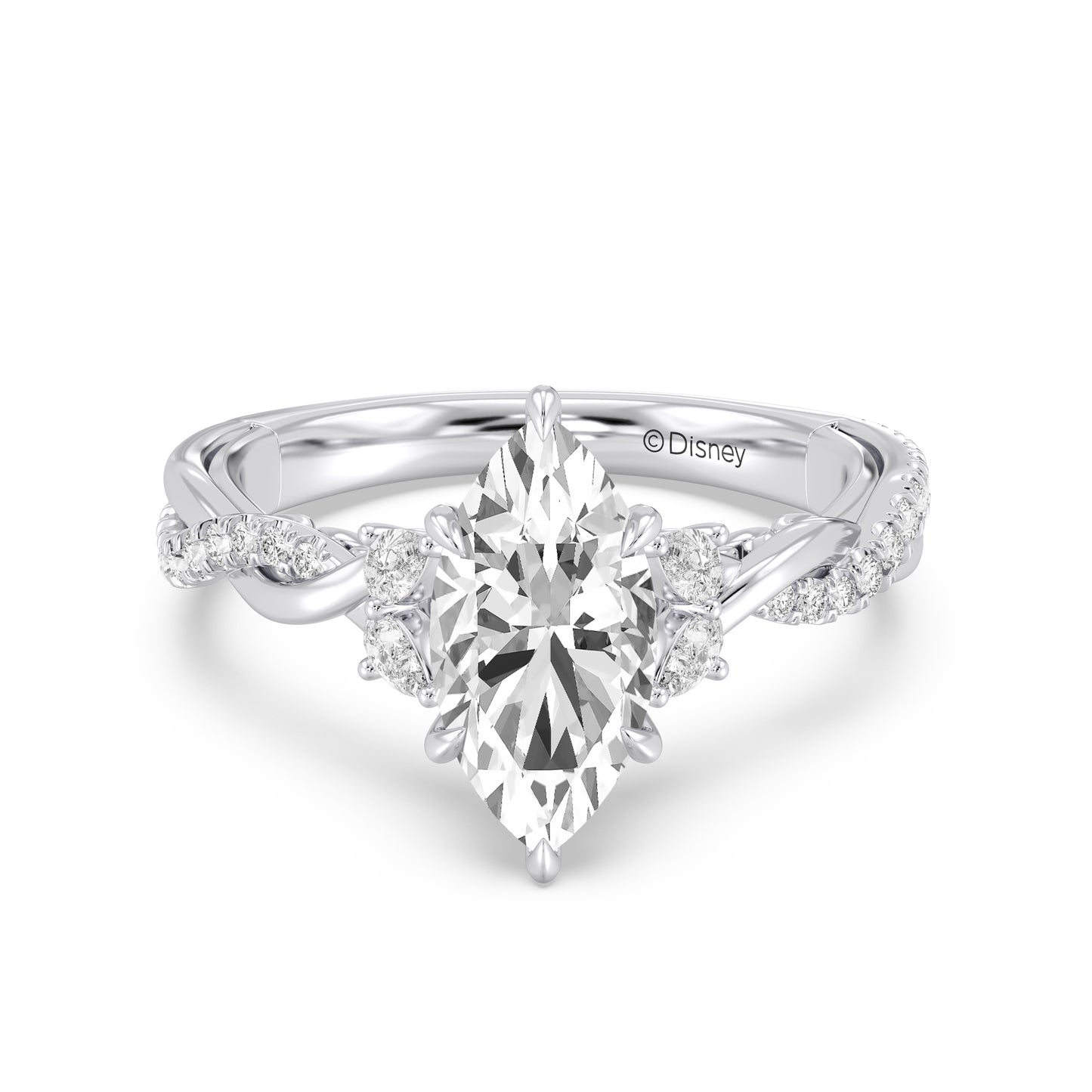 Enchanted Star Lab Grown Diamond And 14K Gold Disney Princess Rapunzel Twist Engagement Ring