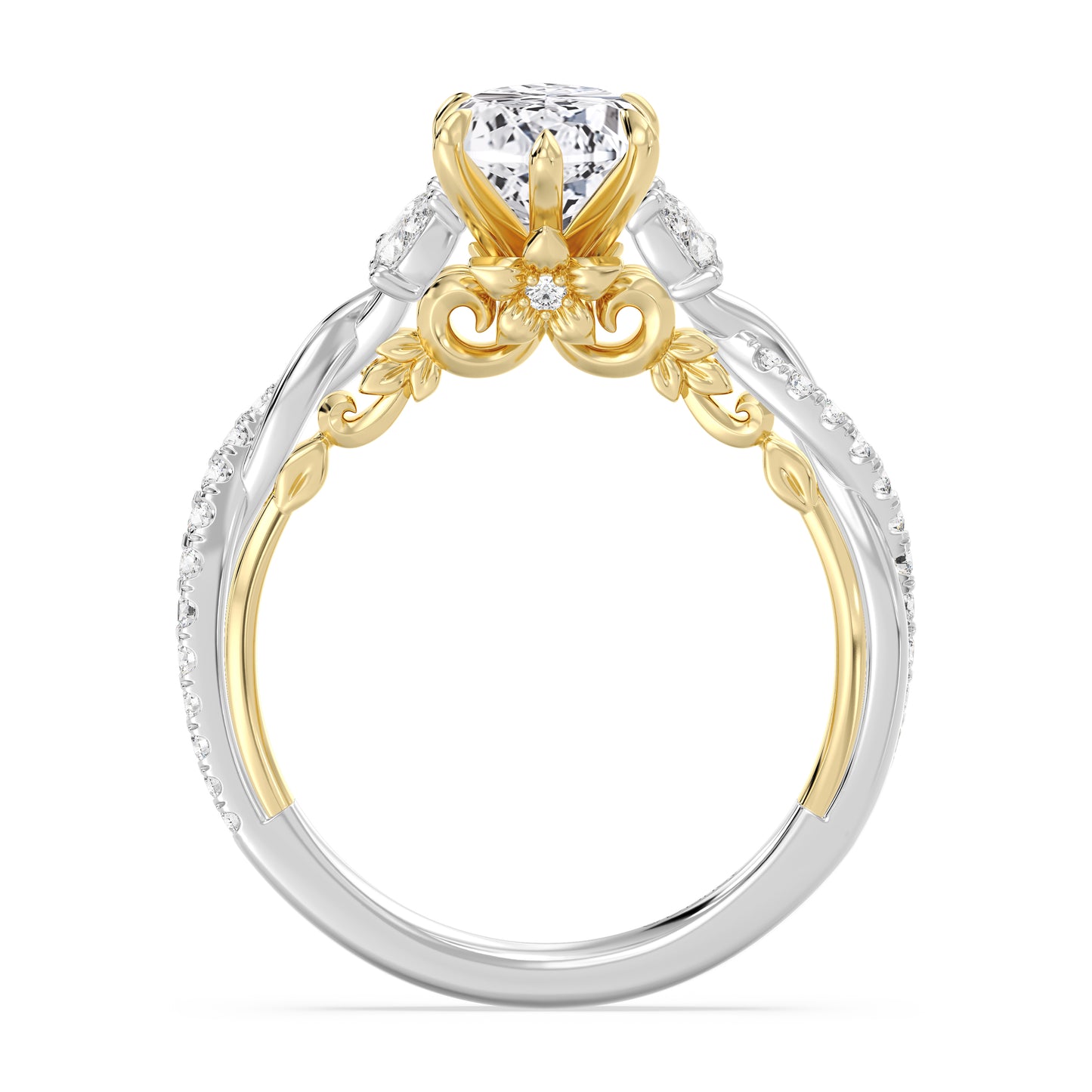Enchanted Star Lab Grown Diamond And 14K Gold Disney Princess Rapunzel Twist Engagement Ring