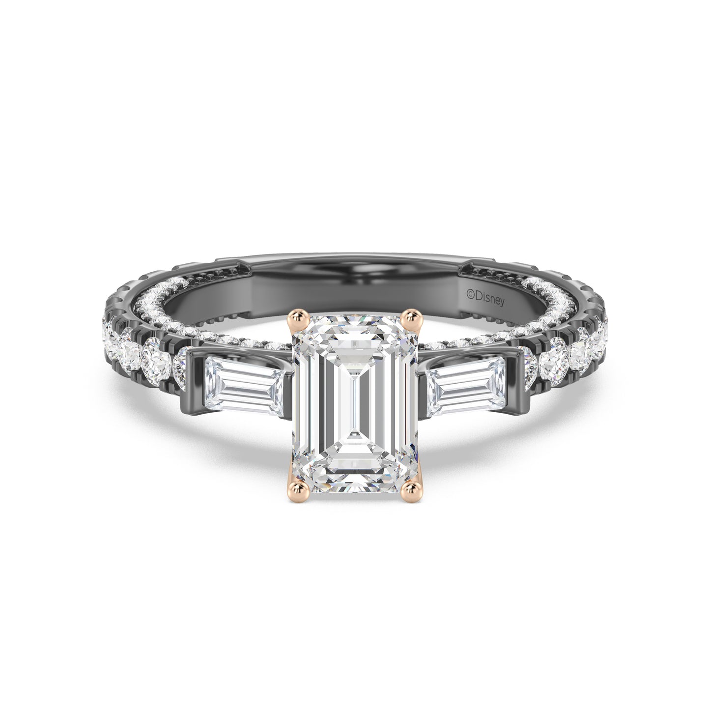 Enchanted Star Lab Grown Diamond Black Rhodium Over 14K Gold Evil Queen Garnet Engagement Ring