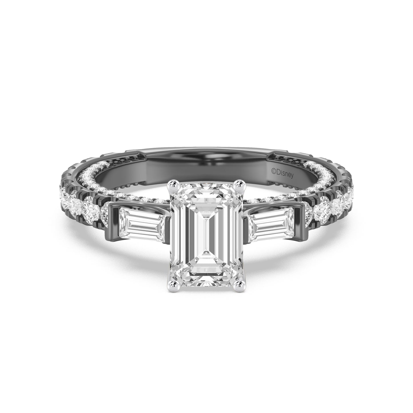 Enchanted Star Lab Grown Diamond Black Rhodium Over 14K Gold Evil Queen Garnet Engagement Ring