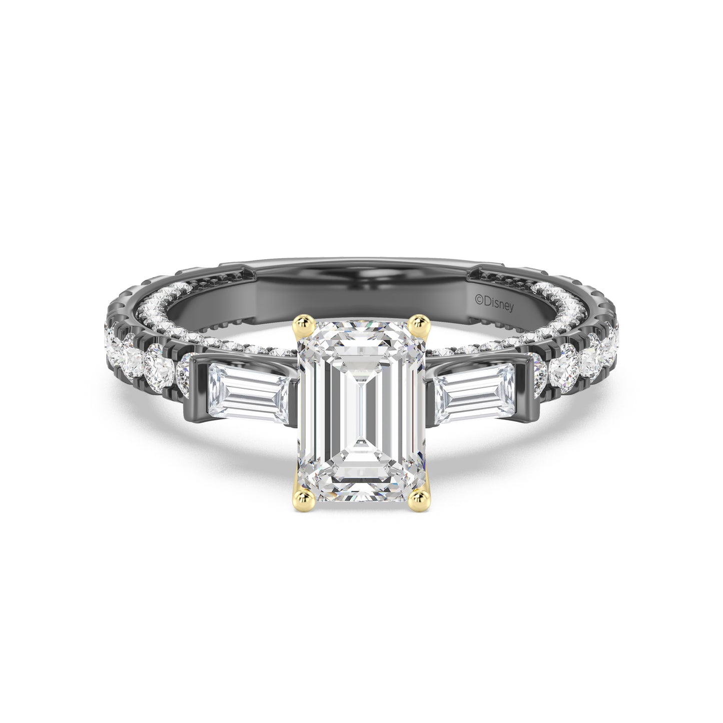 Enchanted Star Lab Grown Diamond Black Rhodium Over 14K Gold Evil Queen Garnet Engagement Ring