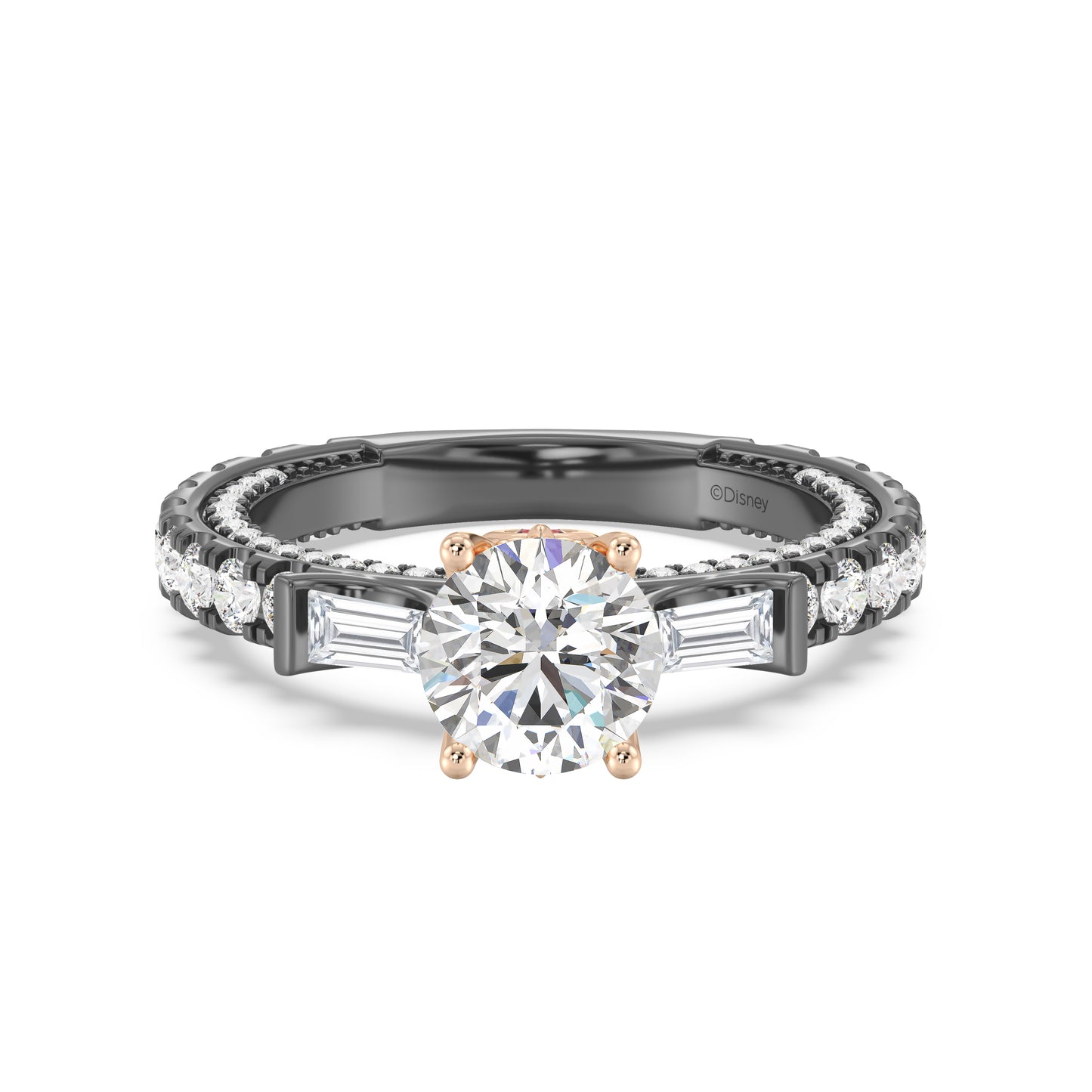 Enchanted Star Lab Grown Diamond Black Rhodium Over 14K Gold Evil Queen Garnet Engagement Ring