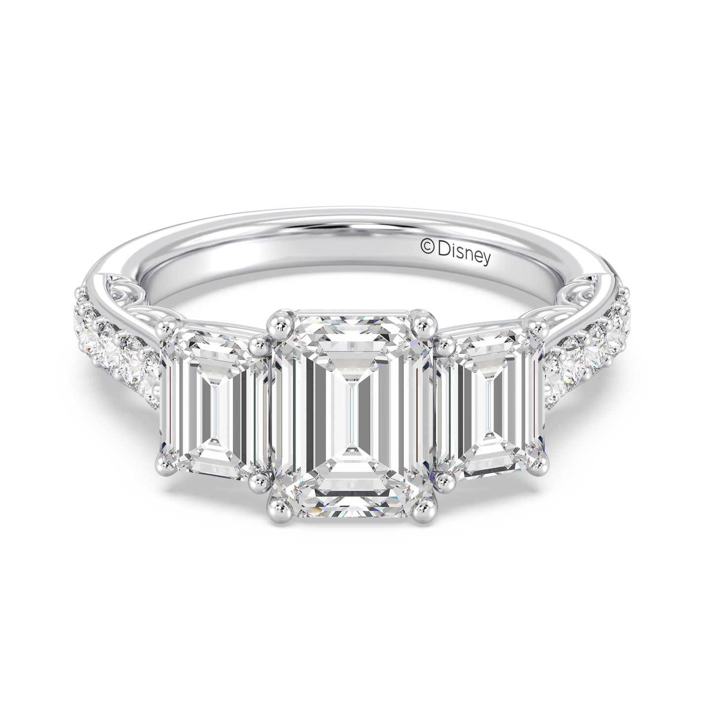 Enchanted Star Lab Grown Diamond 14K Gold Cinderella Three Stone Engagement Ring