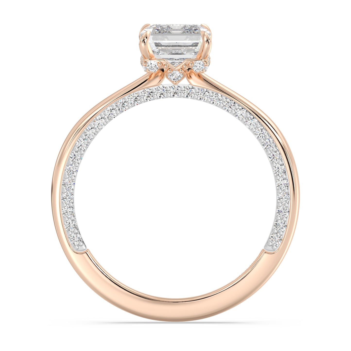 Enchanted Star Lab Grown Diamond With 14K Gold, Disney's Aurora Solitaire Studded Gallery Engagement Ring