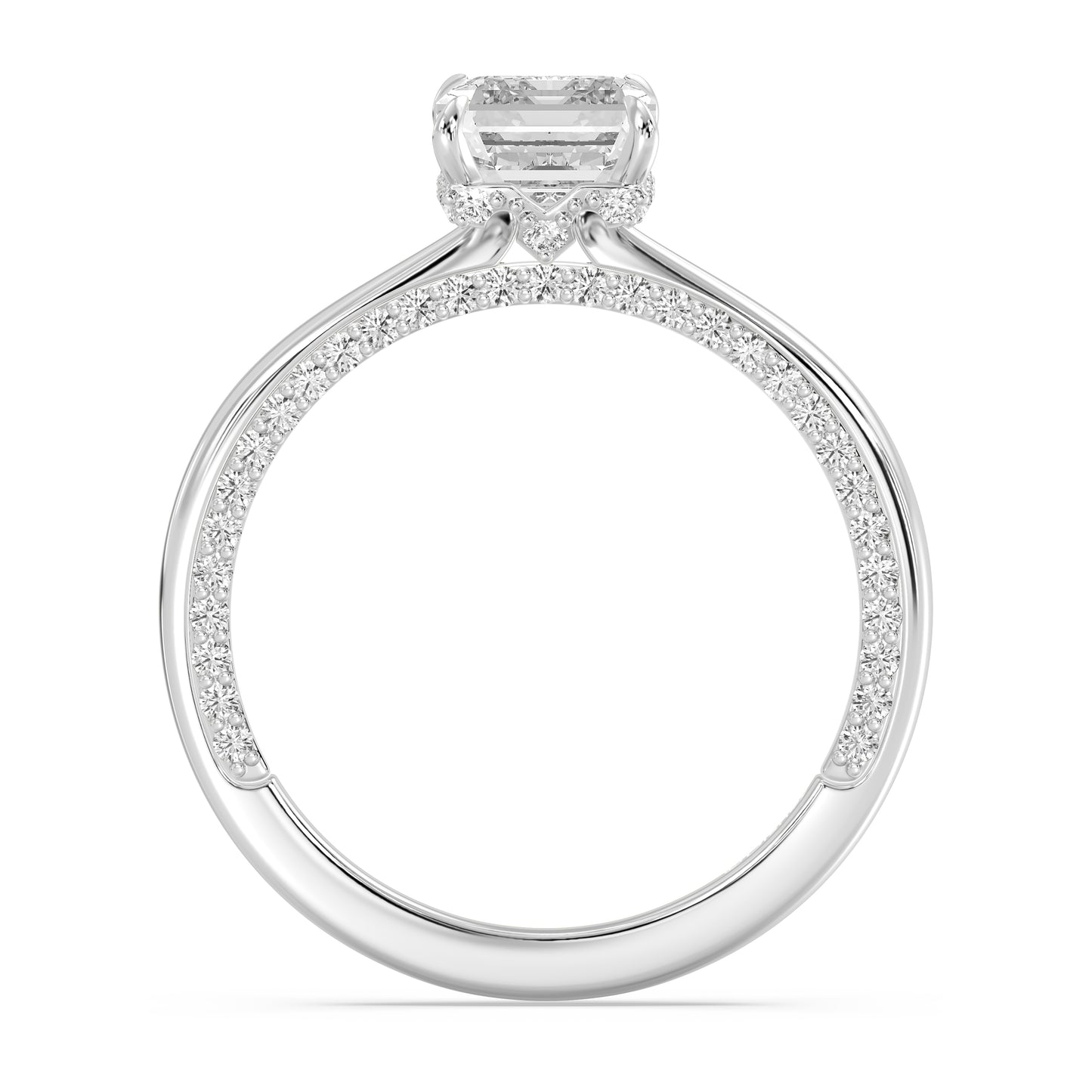 Enchanted Star Lab Grown Diamond With 14K Gold, Disney's Aurora Solitaire Studded Gallery Engagement Ring