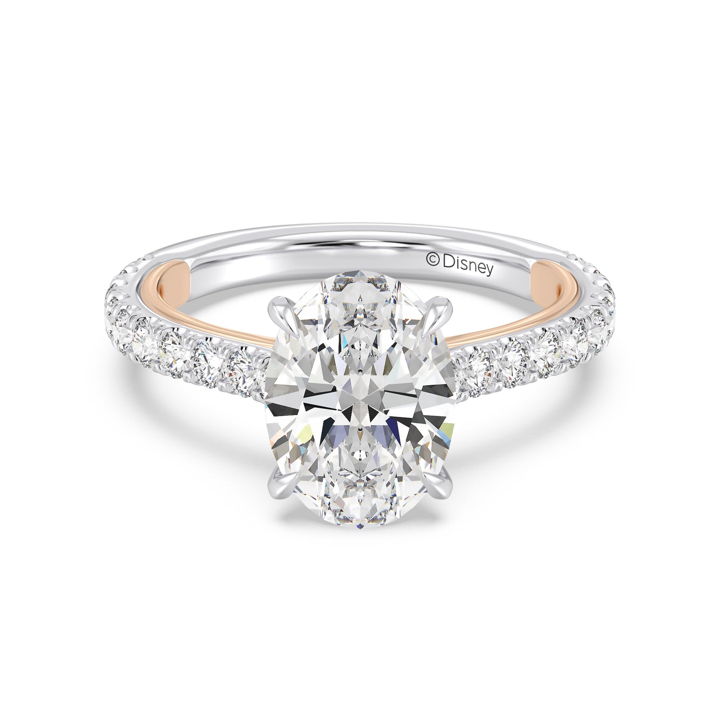 Enchanted Star Lab grown Diamond And 14k Gold Disney Princess Aurora Tiara Pavé Engagement Ring