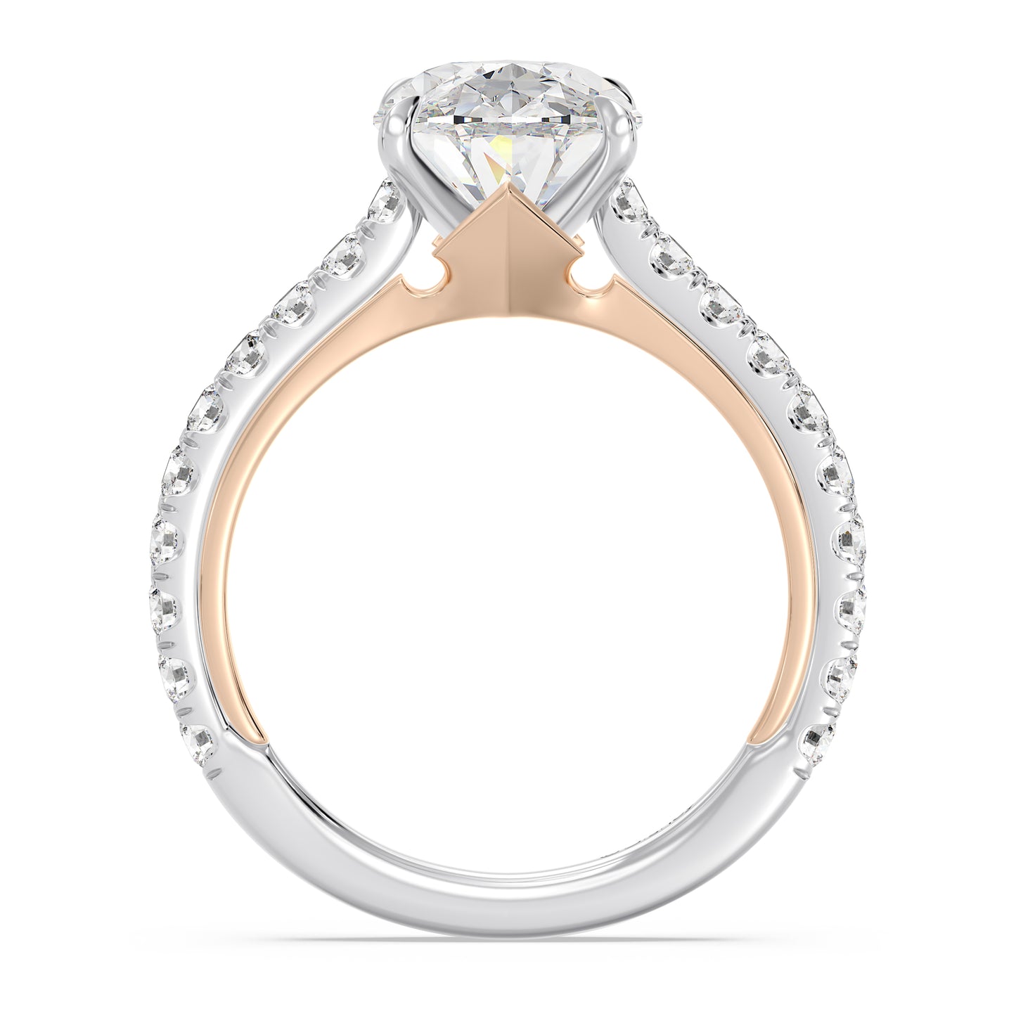 Enchanted Star Lab grown Diamond And 14k Gold Disney Princess Aurora Tiara Pavé Engagement Ring