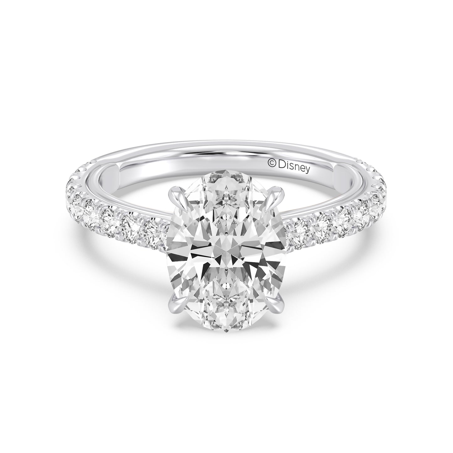 Enchanted Star Lab grown Diamond And 14k Gold Disney Princess Aurora Tiara Pavé Engagement Ring