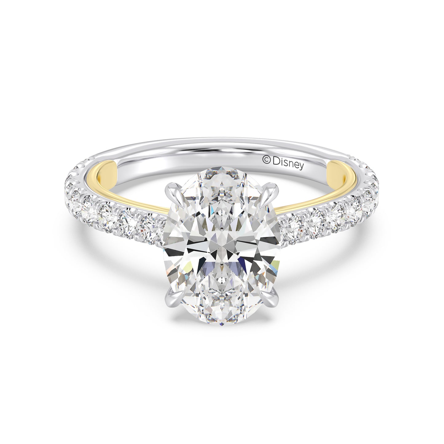 Enchanted Star Lab grown Diamond And 14k Gold Disney Princess Aurora Tiara Pavé Engagement Ring