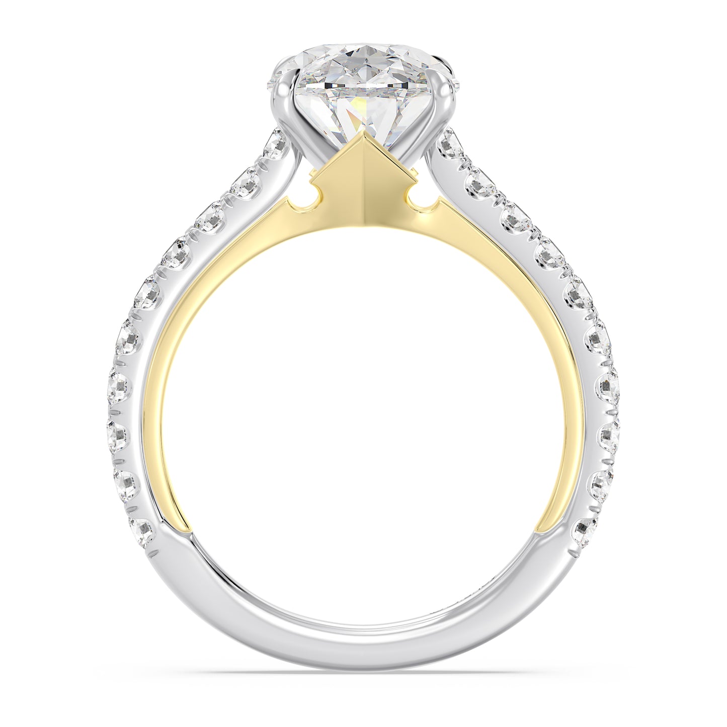 Enchanted Star Lab grown Diamond And 14k Gold Disney Princess Aurora Tiara Pavé Engagement Ring