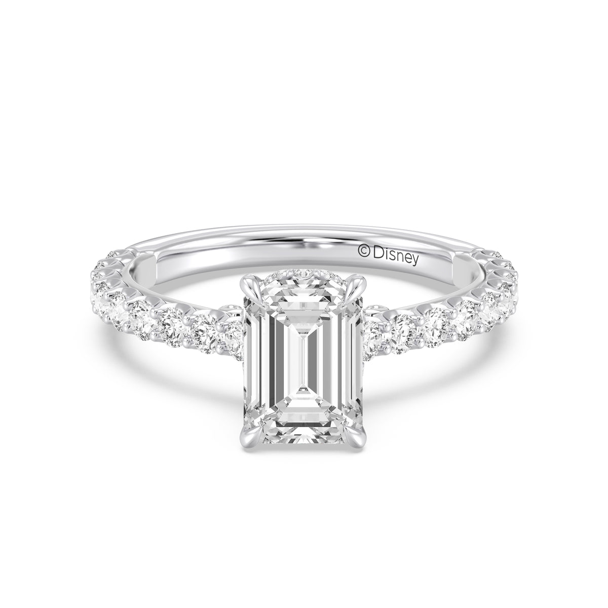 Enchanted Star Lab Grown Diamond And 14K Gold, Disney's Belle Pavé Rose Engagement Ring