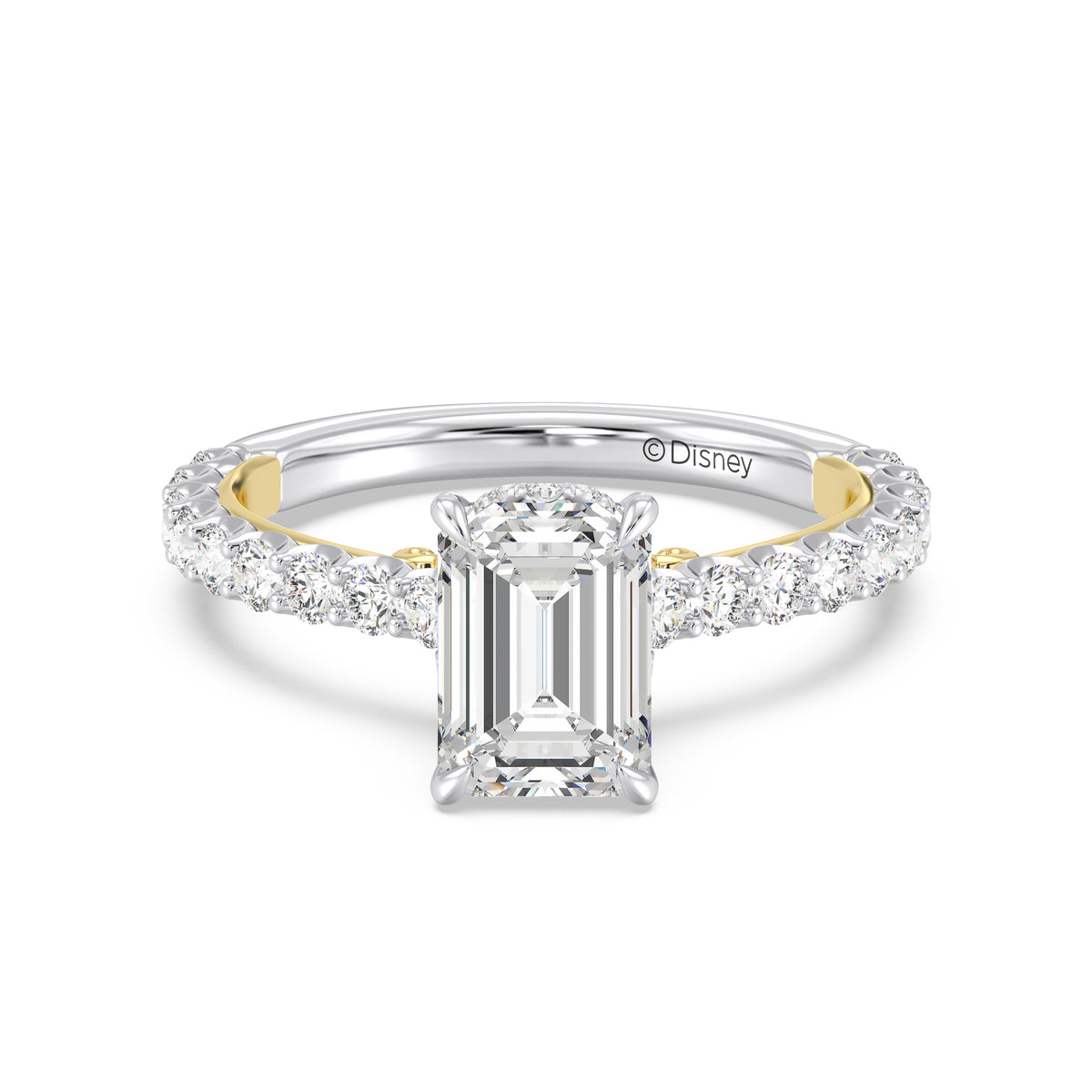 Enchanted Star Lab Grown Diamond And 14K Gold, Disney's Belle Pavé Rose Engagement Ring