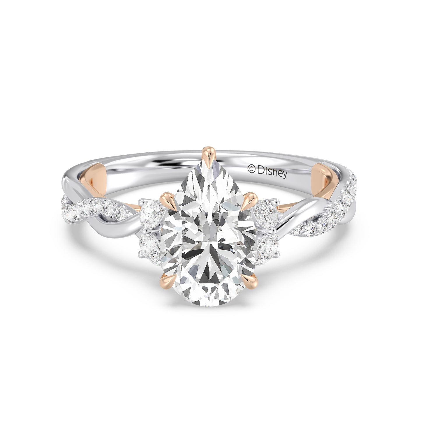 Enchanted Star Lab Grown Diamond And 14K Gold Disney Princess Rapunzel Twist Engagement Ring
