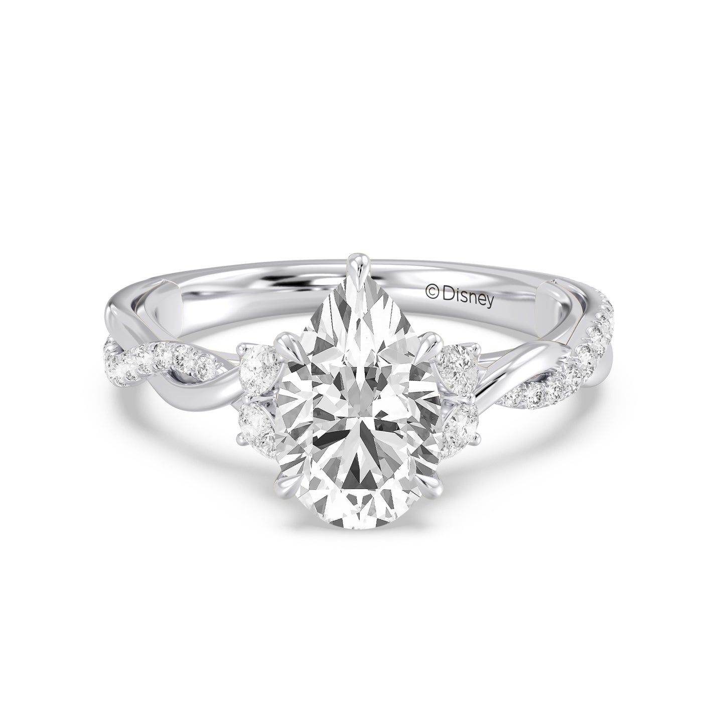 Enchanted Star Lab Grown Diamond And 14K Gold Disney Princess Rapunzel Twist Engagement Ring