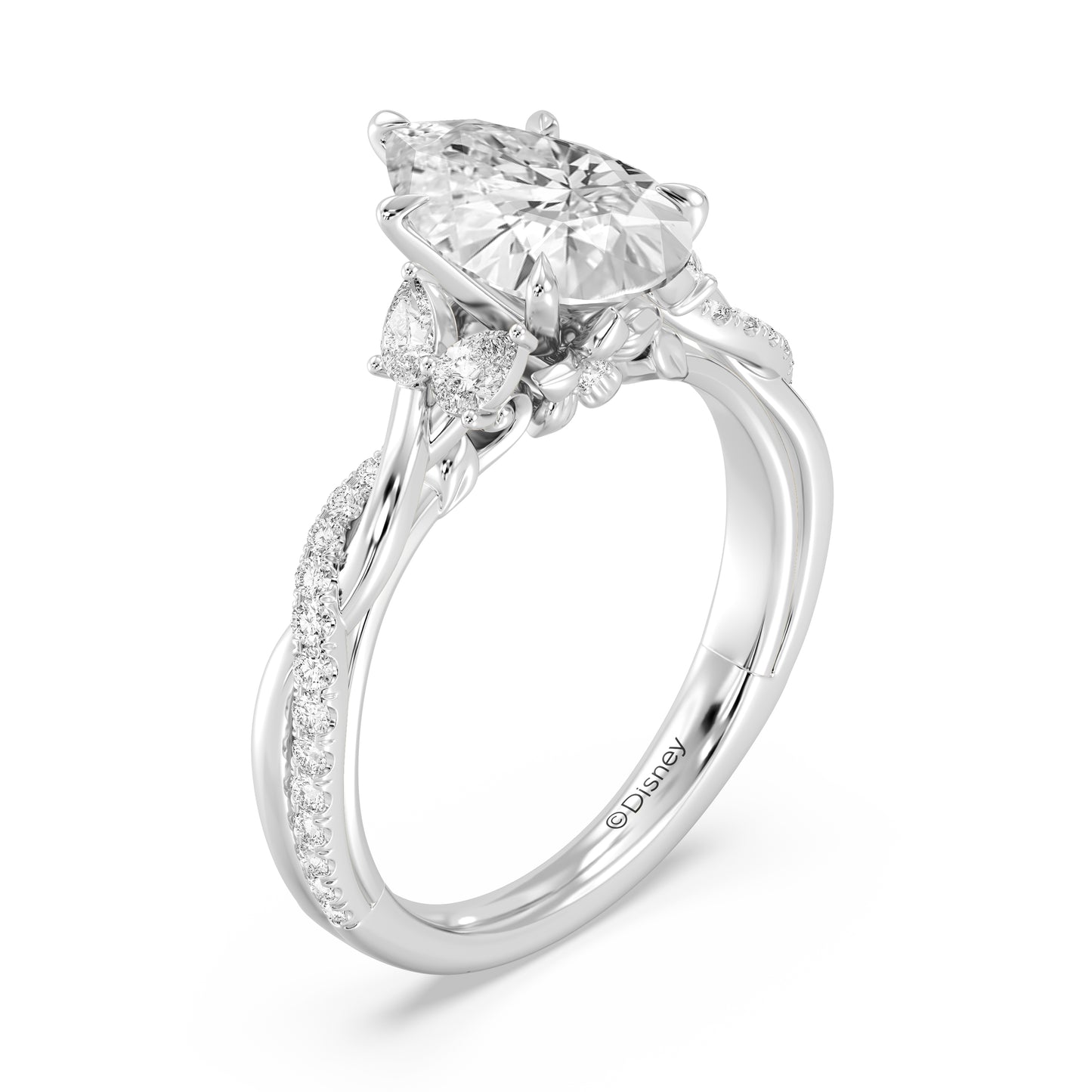 Enchanted Star Lab Grown Diamond And 14K Gold Disney Princess Rapunzel Twist Engagement Ring