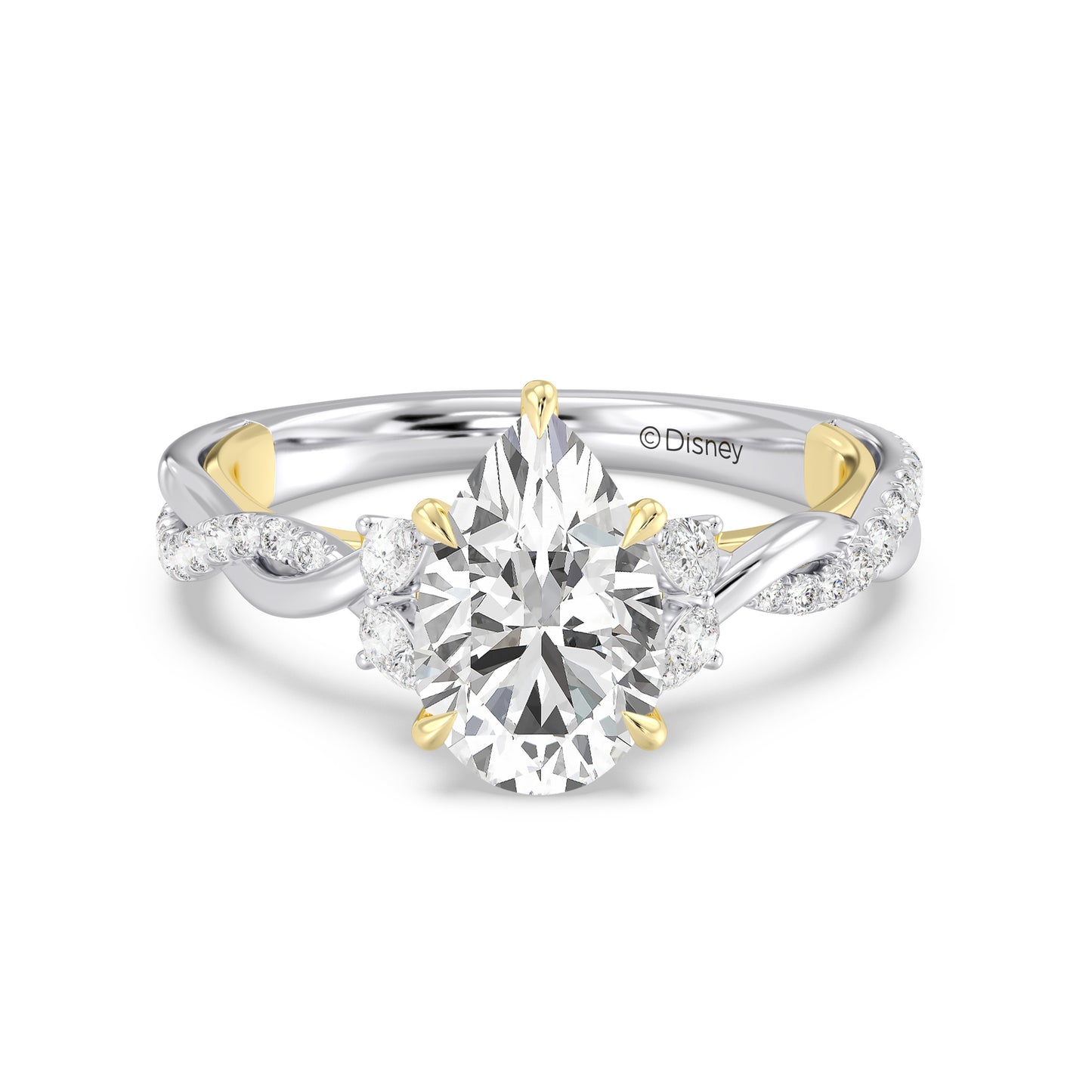 Enchanted Star Lab Grown Diamond And 14K Gold Disney Princess Rapunzel Twist Engagement Ring