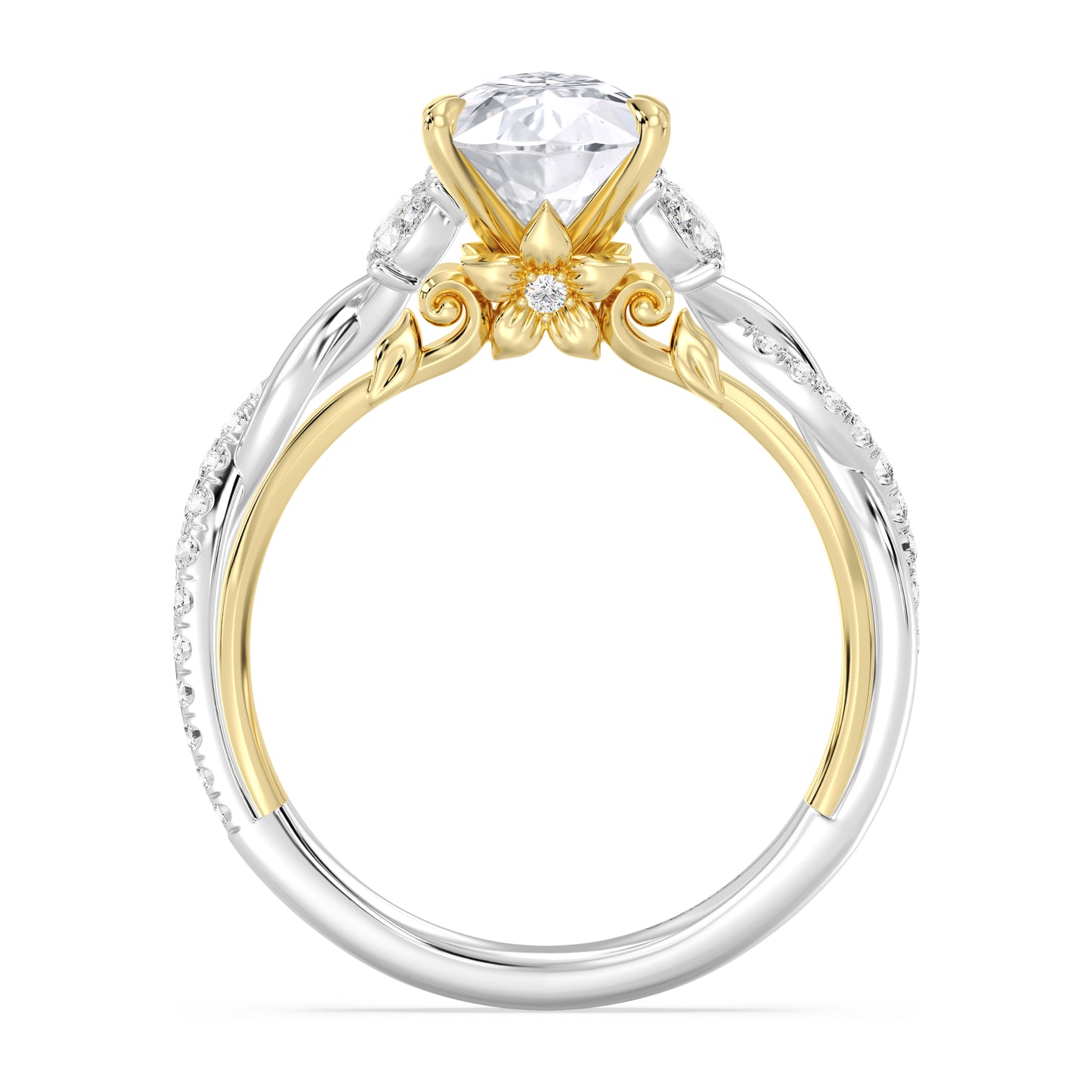 Enchanted Star Lab Grown Diamond And 14K Gold Disney Princess Rapunzel Twist Engagement Ring